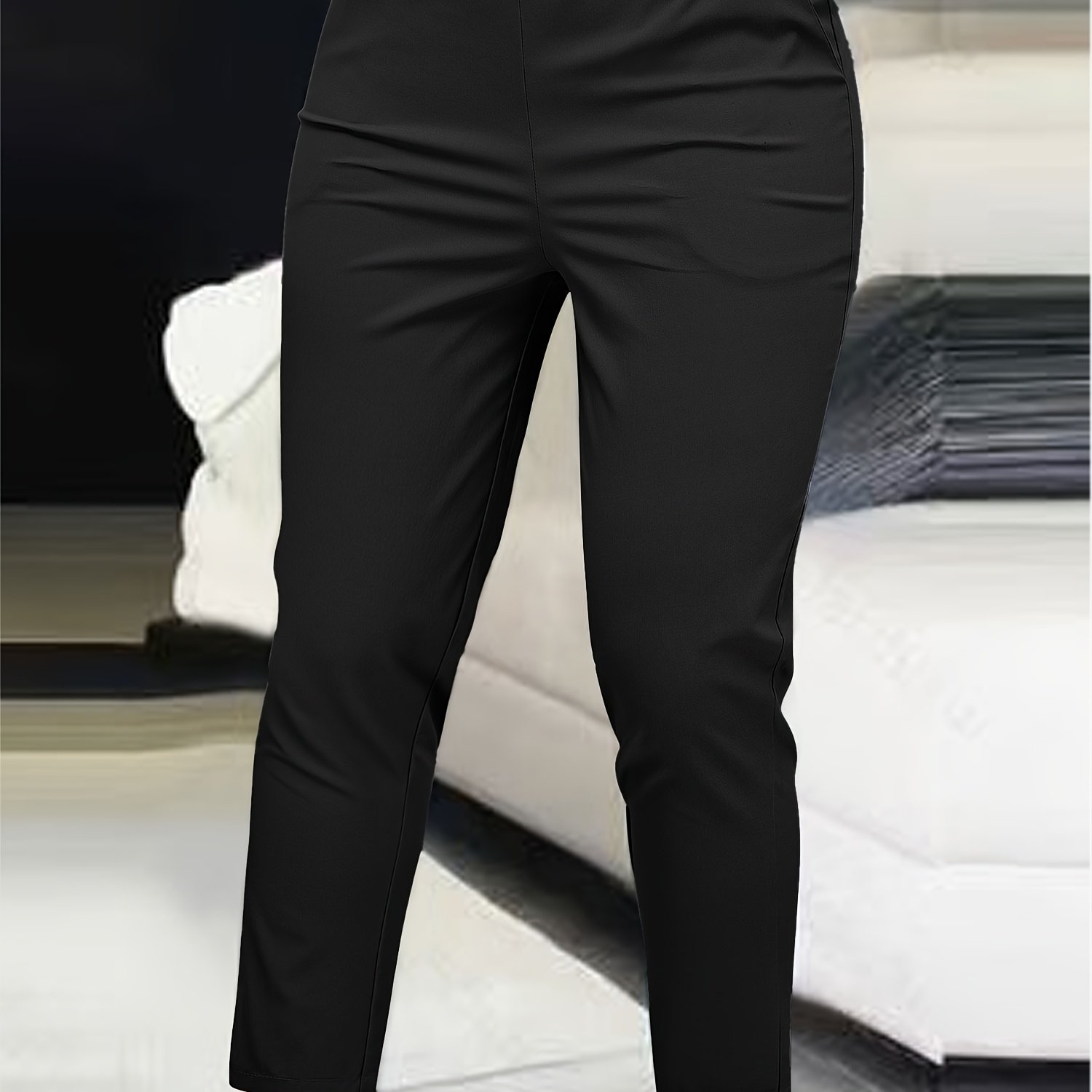 Image of Fashion Women's Clothing Decoration Iron Chain Casual Trousers