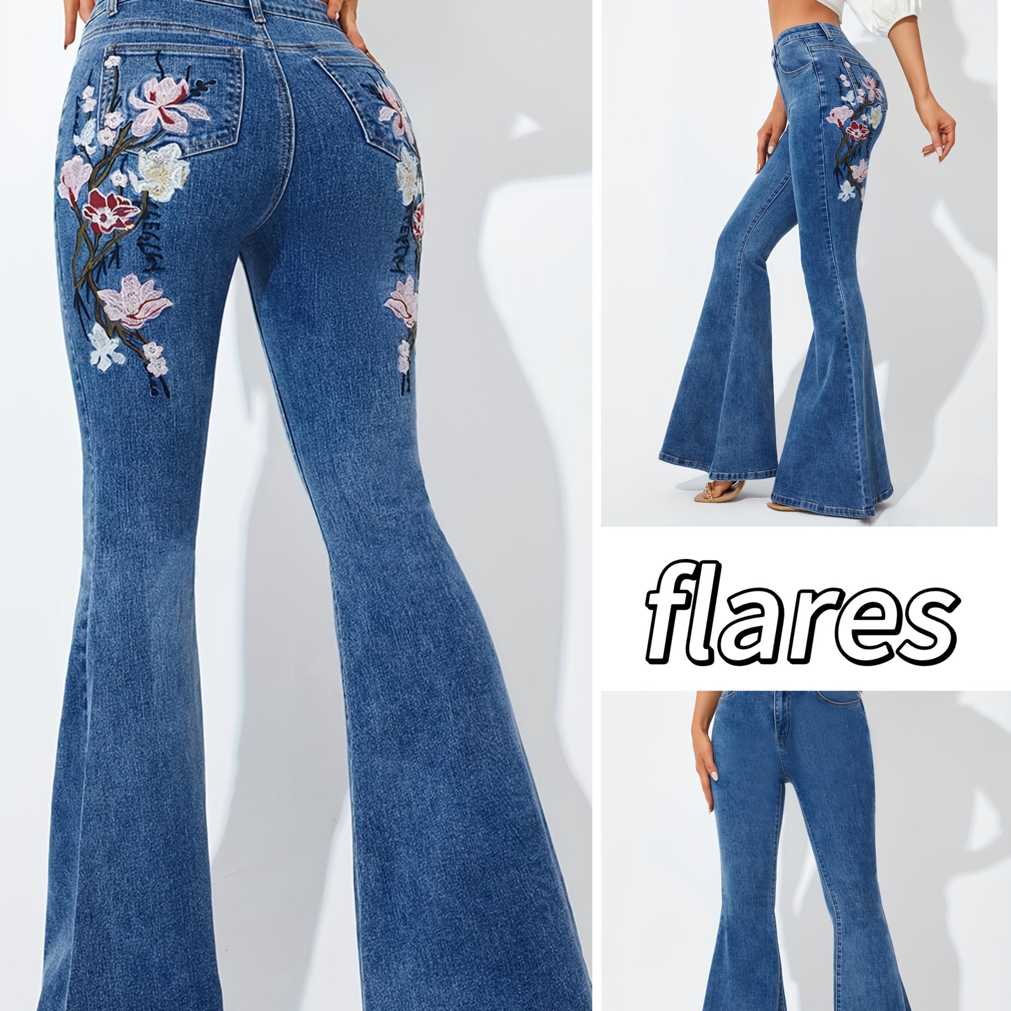25aw womens fit flared jeans retro western - Temu New Zealand