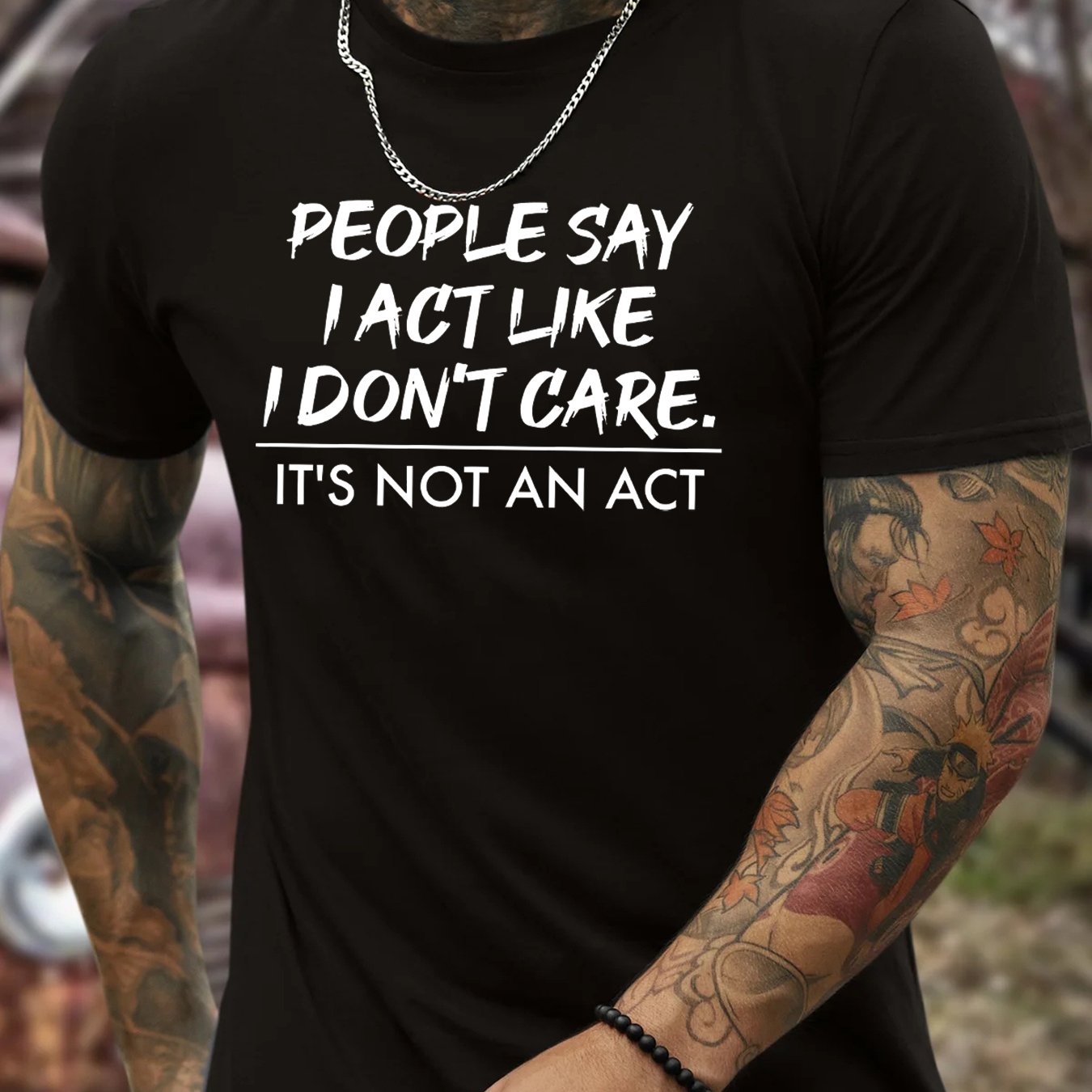TEMU Summer Men's Fashion Patterned Short-sleeve T-shirt