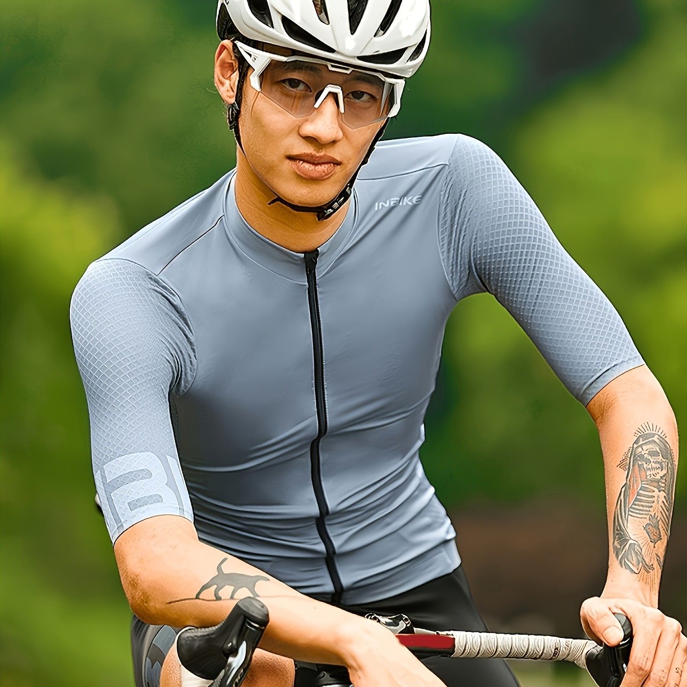 Inbike Summer New Arrival Cycling Jersey - Professional Men's Short Sleeve Cycling Clothing For Road Cycling, Mountain Biking, And Sports, With 3 Pockets