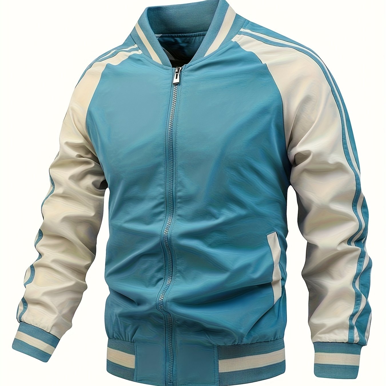 TEMU Men's Casual Sports Windbreakers, Jackets, And Baseball Collar Coats For Genders, Autumn Outerwear, Sporty Jackets, Style Jackets, And