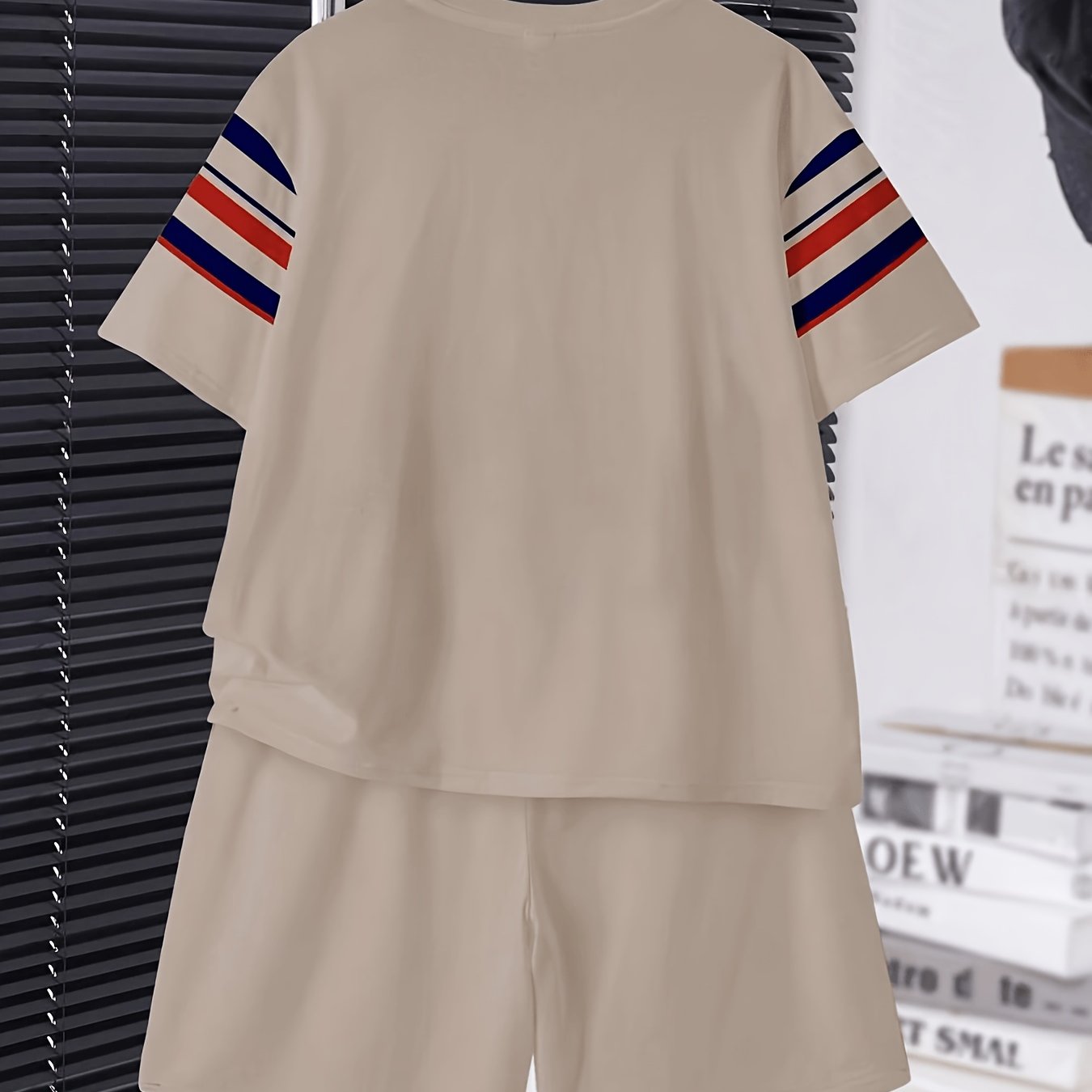 Tween Boy Casual Comfortable Minimalist Round Neck Short Sleeve T-shirt And Shorts Set, Kids, For Outdoor