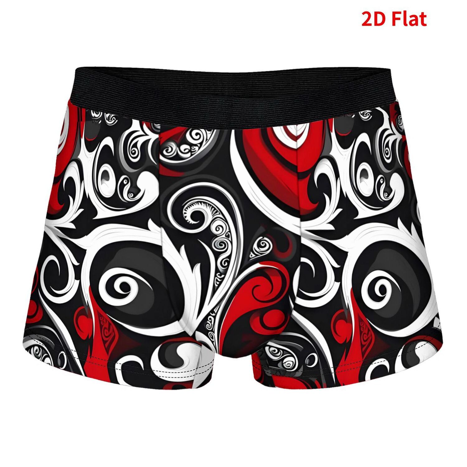 TEMU 2d Print Design Maori Paua Red Pattern Print Men Underwear Soft Shorts Underwear