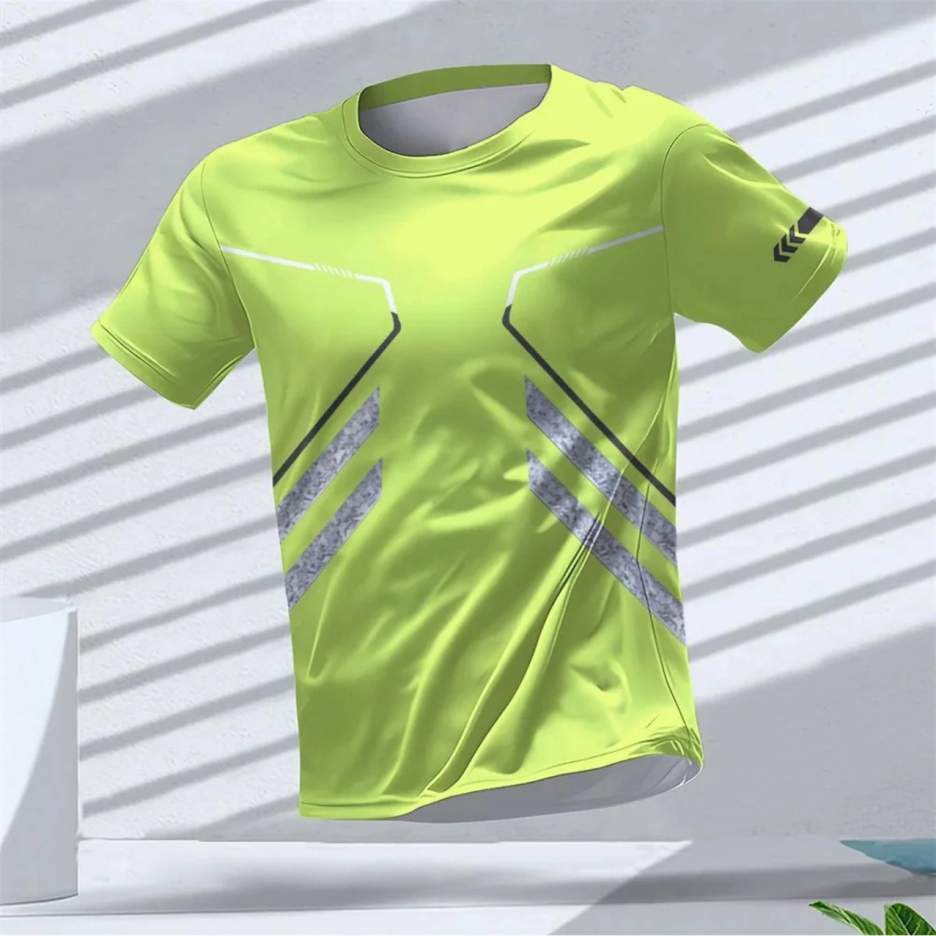 TEMU Quick-dry Breathable Men's Summer T-shirt For Outdoor Running And Fitness, Short-sleeved Casual Round-neck Men's Sports T-shirt