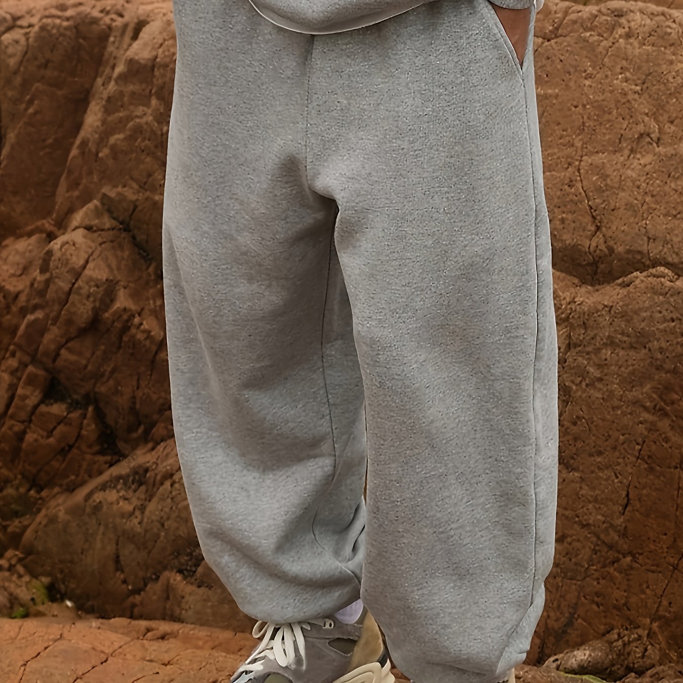 Men's Leggings, Long Pants, Sports Trousers With Pockets, Drawstring Waistband, Plain Comfortable And Breathable