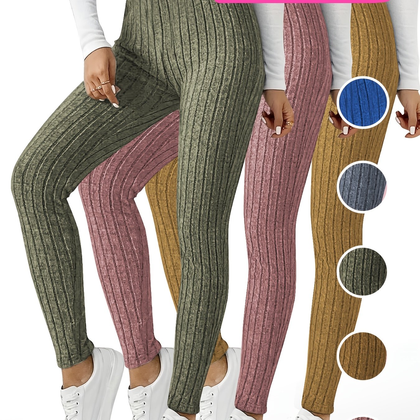 Random 3pcs Plus Size Athletic Casual Women's Athletic Long Pants