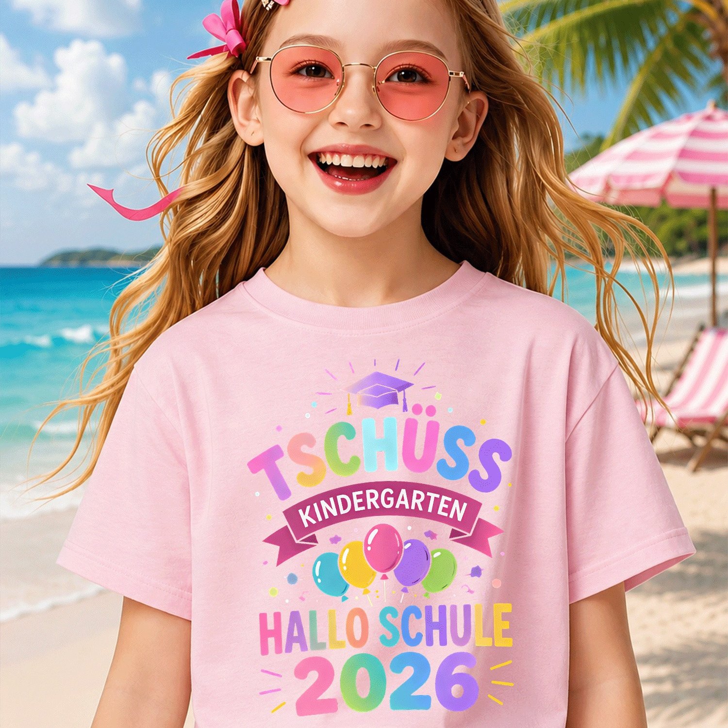 Image of Kindergarten School 2026 School Child Back-to-school (5) For Boys Girls Kids Chlidren T-shirt, Kids' Summer Beach Vacation T-shirt- Breathable Boys& Girls Resort Wear