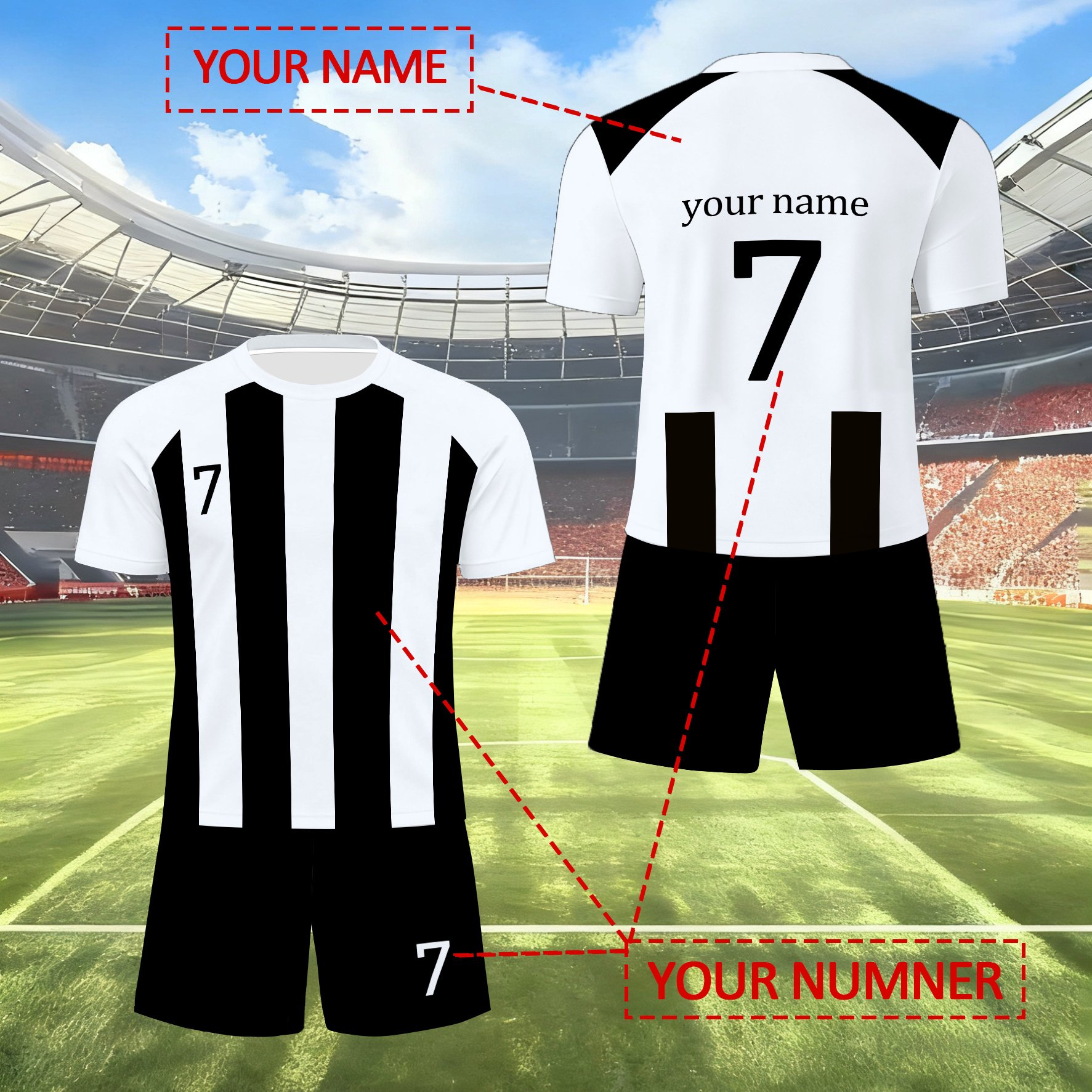 TEMU And Team Uniforms, Personalized Name And Number Customization, Short-sleeve And Shorts Two-piece Jersey Set, Short-sleeve Jersey, Sporty Style,