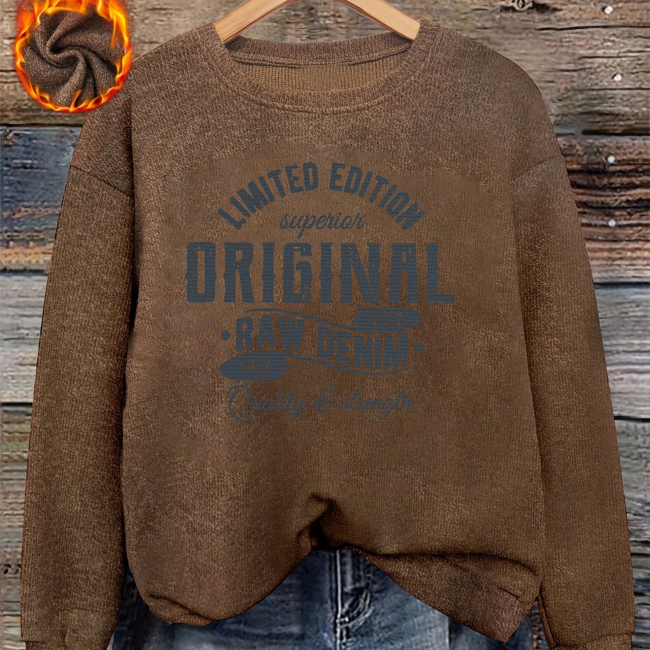 TEMU Edition Original 1973 Pattern Print Women's Sweater - Long-sleeve Crew Neck Pullover, Made Of Soft And Stretchy Fabric, Comfortable Casual Top