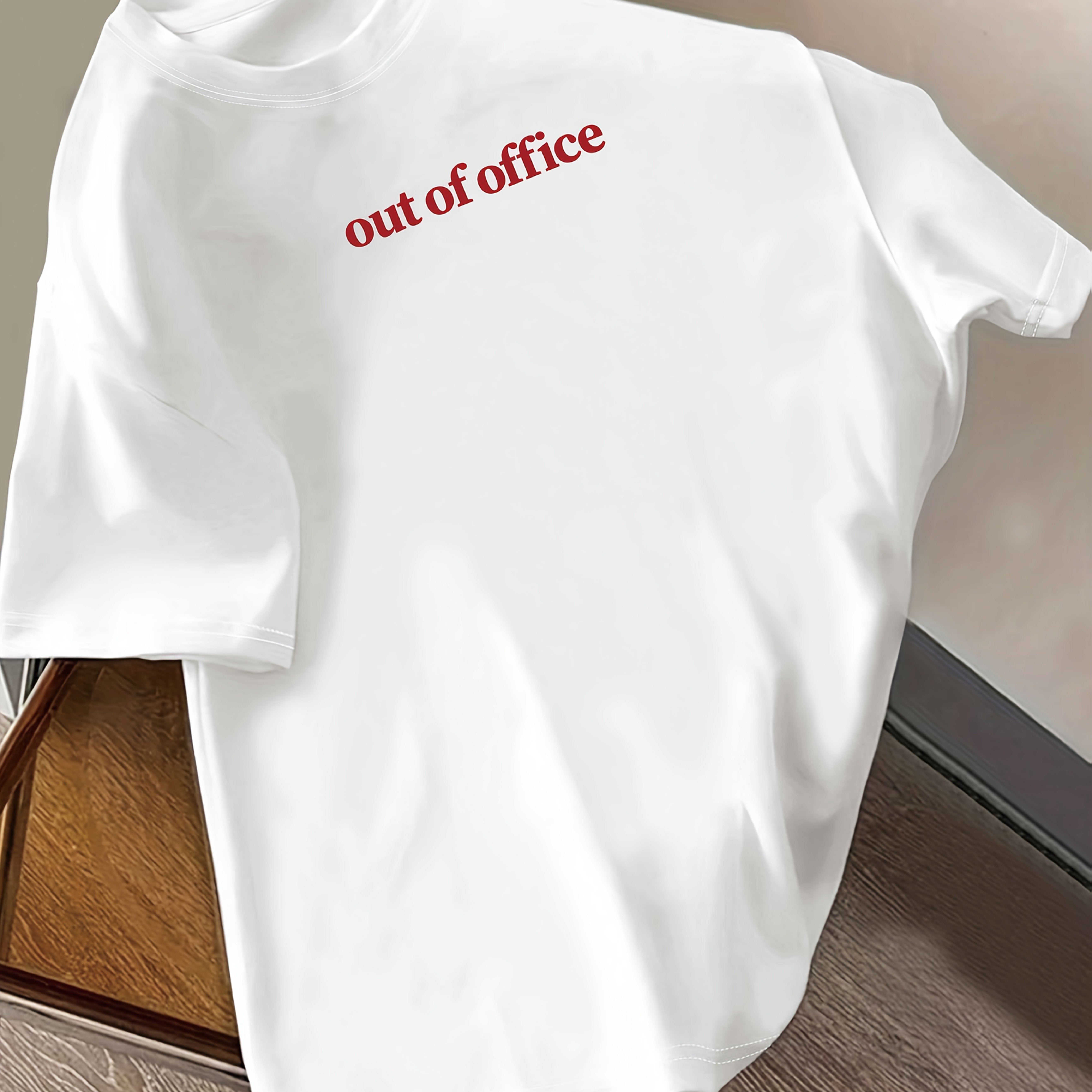 E-shop Slogan- und Buchstaben-Print Damen Sommer- und Freizeit Kurzarm T-Shirt, geeignet für Frühling Sommer Herbst