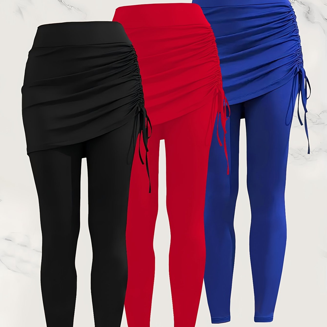 TEMU 3pcs Women's Stylish Casual Outdoor Walking, Jogging, Skirt Pants