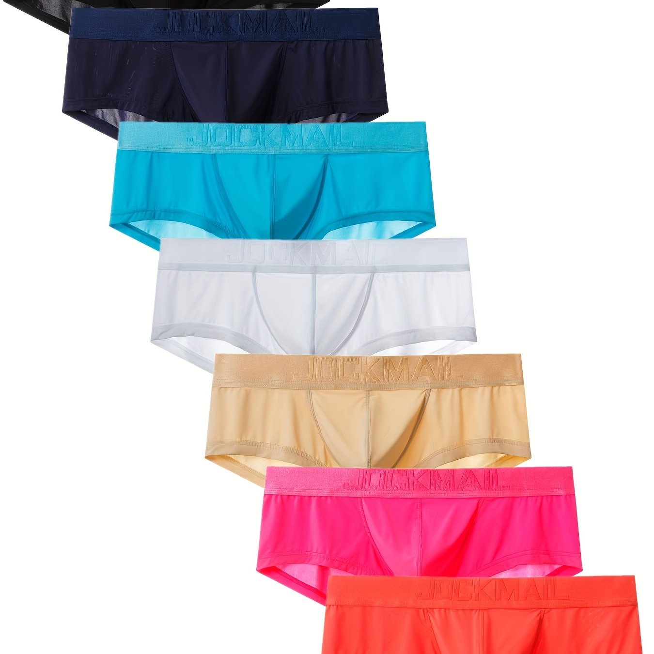 Image of 7pcs Jockmail Super Thin Boxer Microfibre Y Touch Men's Underwear Low Waist Sports Quick Dry Trunks Underpants