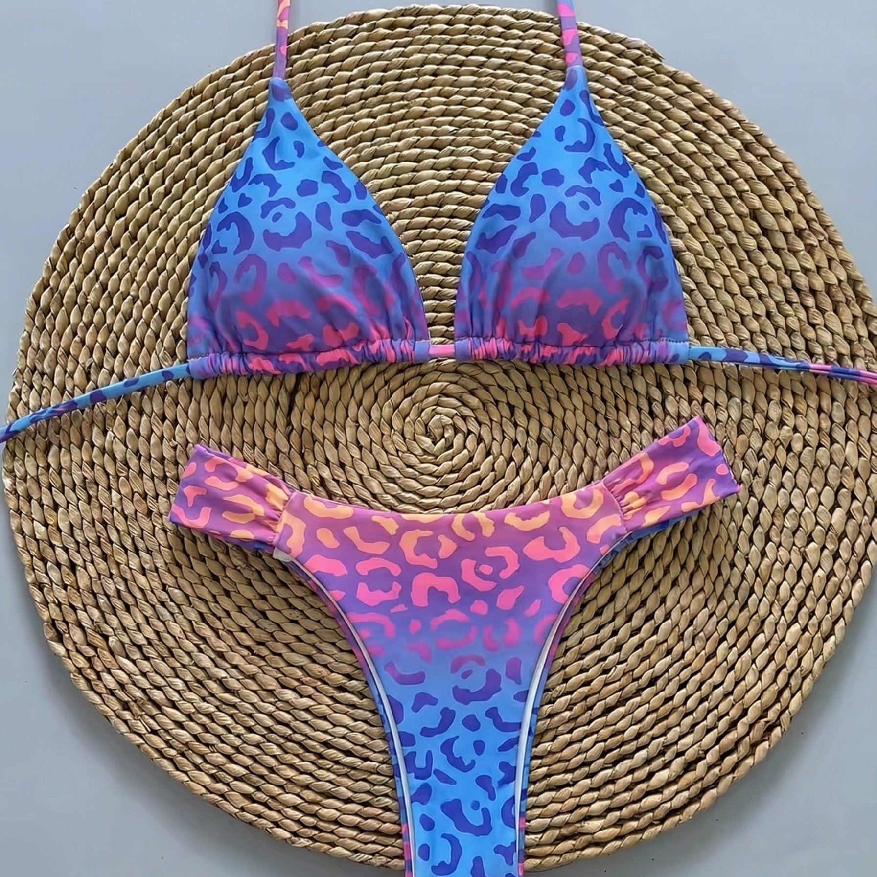 TEMU Women's Fashion Colorful Bikini Swimsuit Set