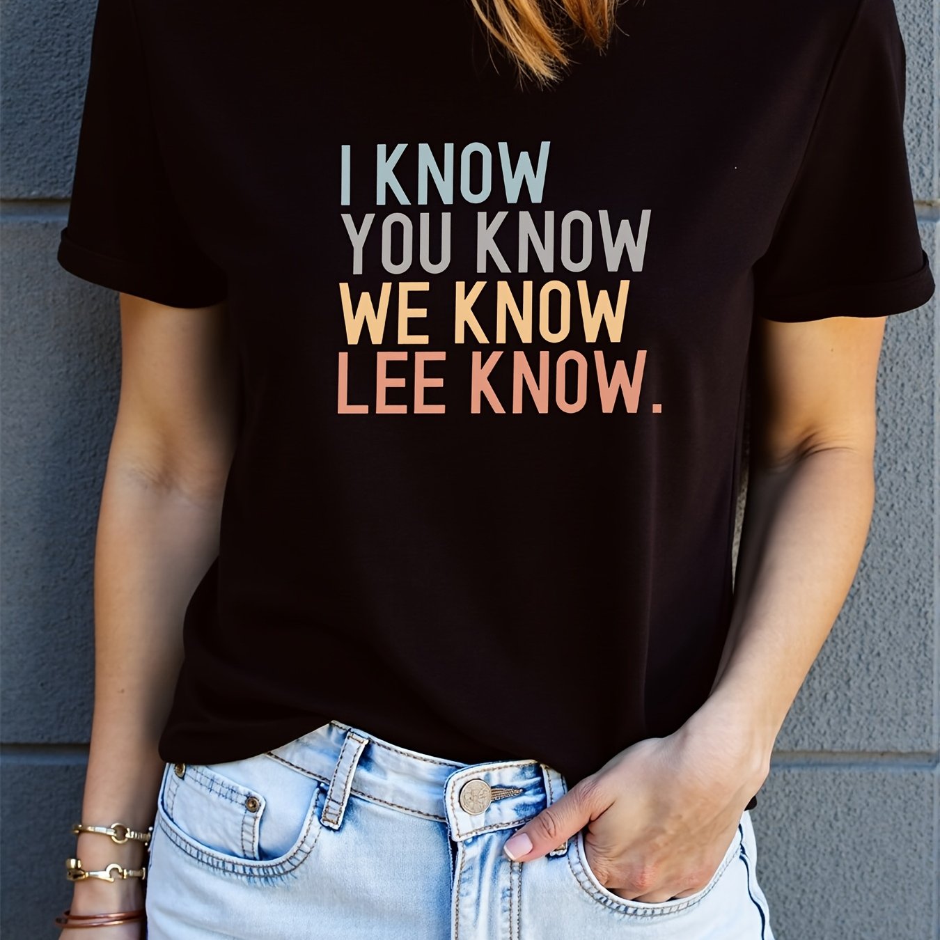 TEMU Printed Pattern Round Neck Casual Top - Women's Y2k Fashion Short Sleeve T-shirt, Comfortable Machine Washable Style, Trendy Outfit High-quality