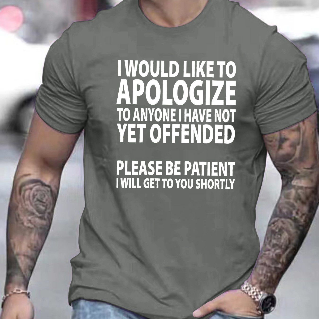 TEMU Summer Men's Fashion Print Short Sleeve T-shirt