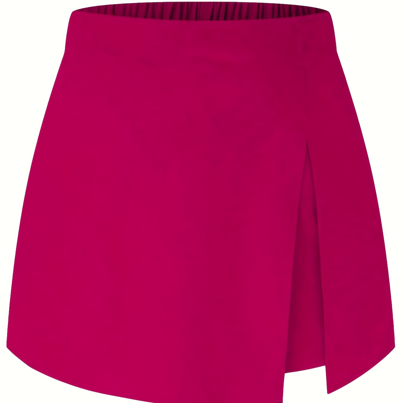 TEMU Plus Size, Plus-size Fashion Women's High-waisted Versatile Slit Shorts
