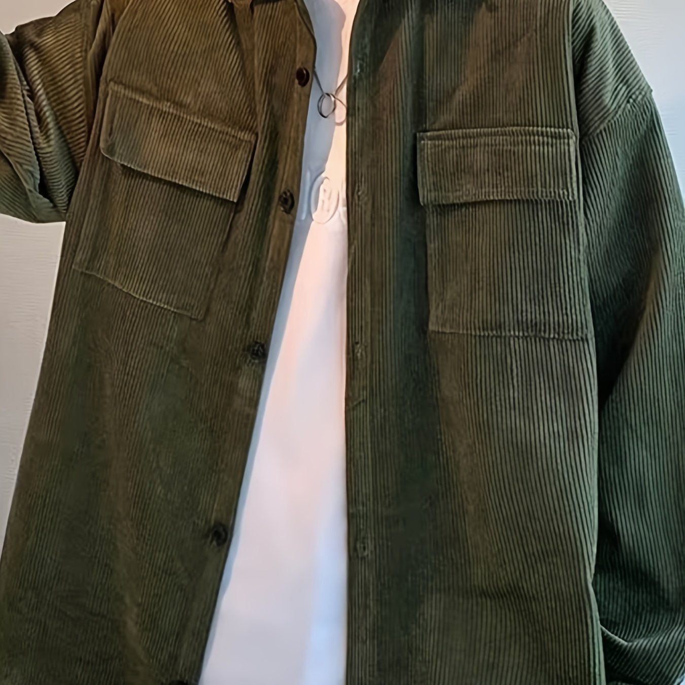 Corduroy Camicia Giacca Uomo Casual Giornaliera A Maniche - Temu Italy