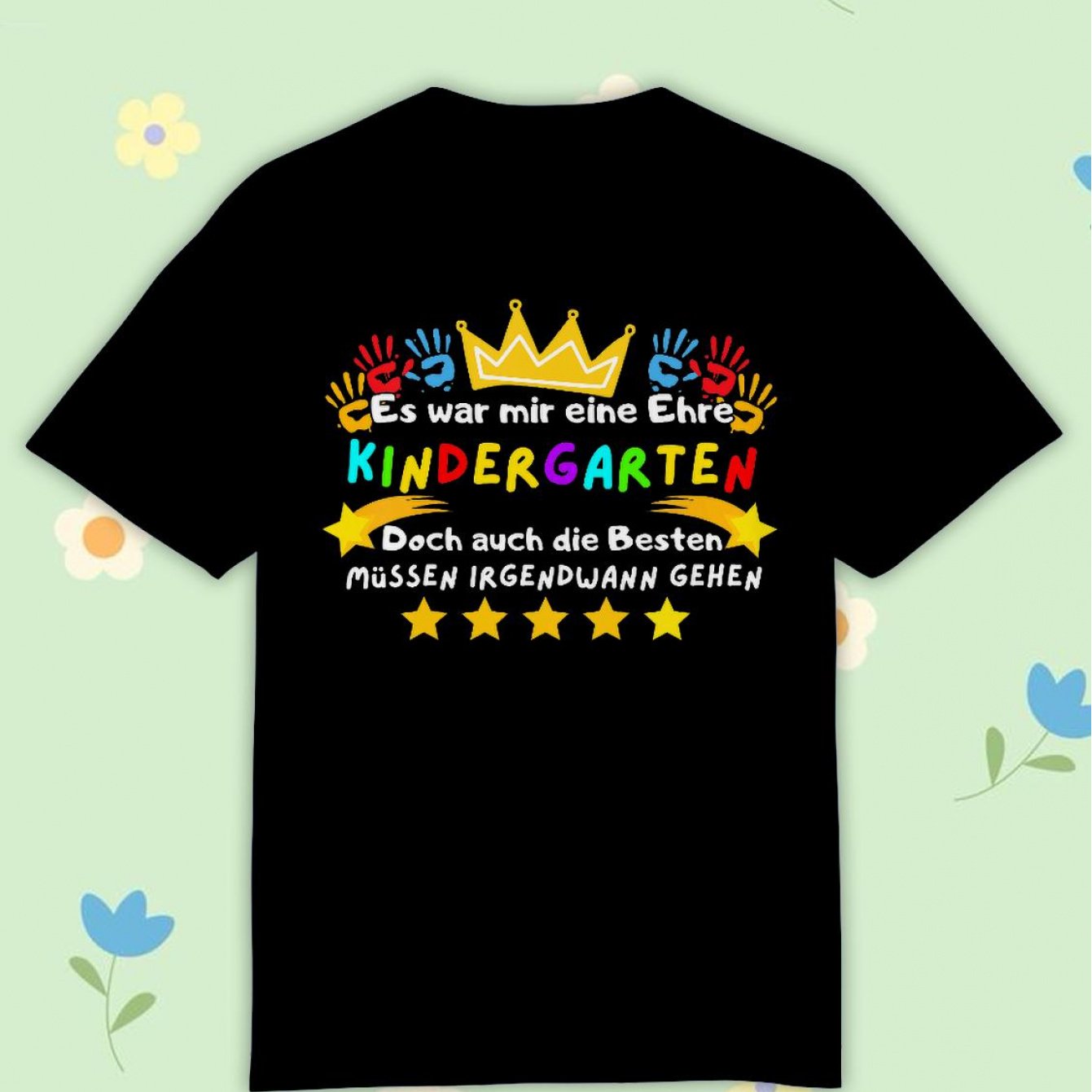 Image of Nursery & Nursery Preschool Child Farewell T-shirt, Black Comfortable Casual Crew Neck Tee For Boys And Girls T Shirt, 200g