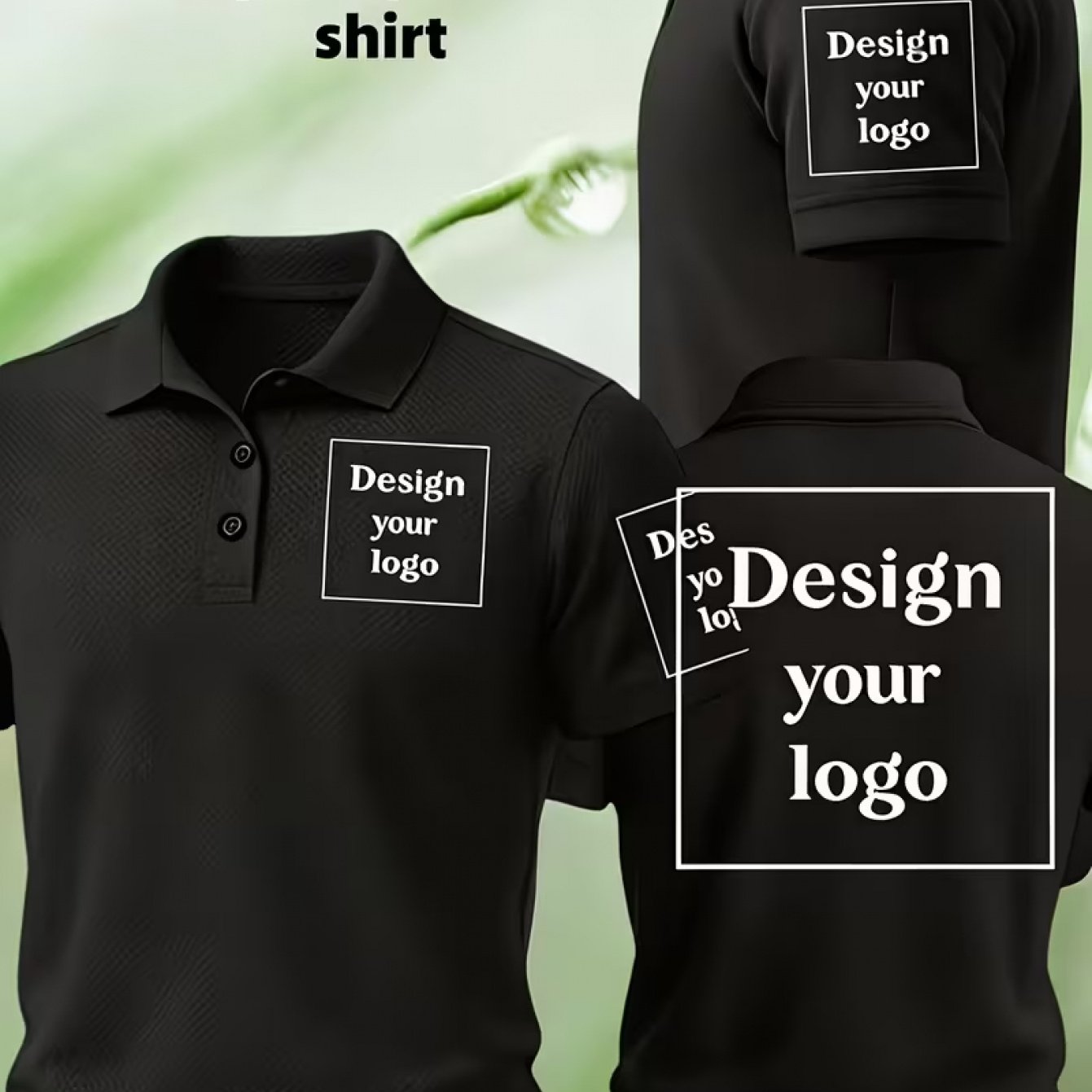 TEMU Custom Men's Shirt Custom Front Chest, Left Arm/custom Back, Used For Corporate Uniforms Custom Team Clothing, Suitable For Companies, Team