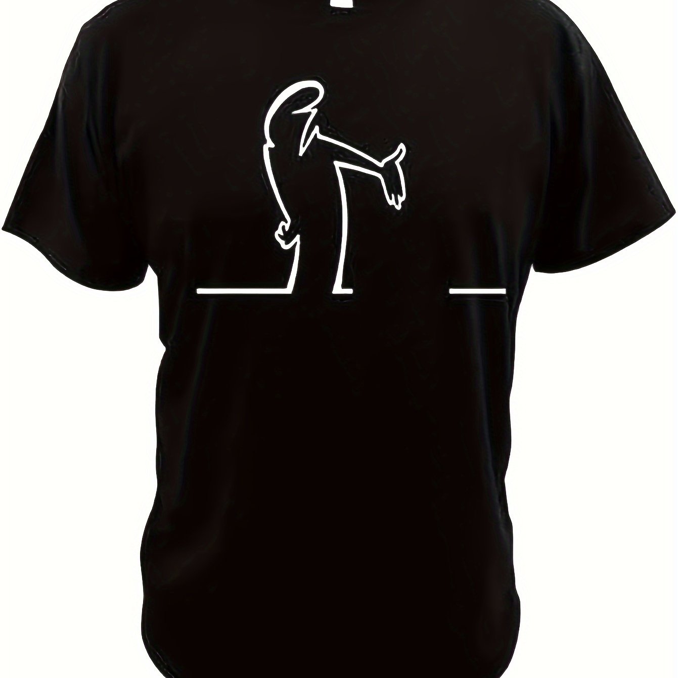 TEMU T-Shirt Homme Léger en Coton à Motif Graphique - Manches Courtes Confortables avec Design Amusant, Cadeau Idéal pour Meilleur Ami, Respirant et