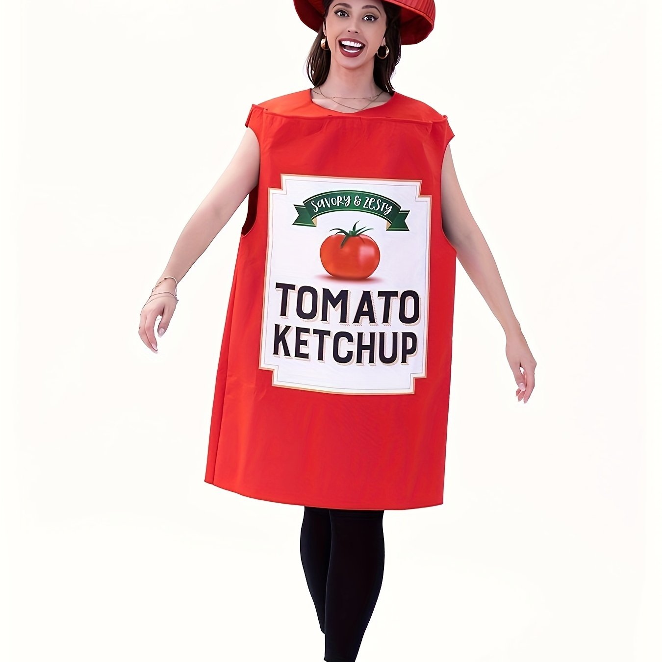 TEMU Red Ketchup Costume