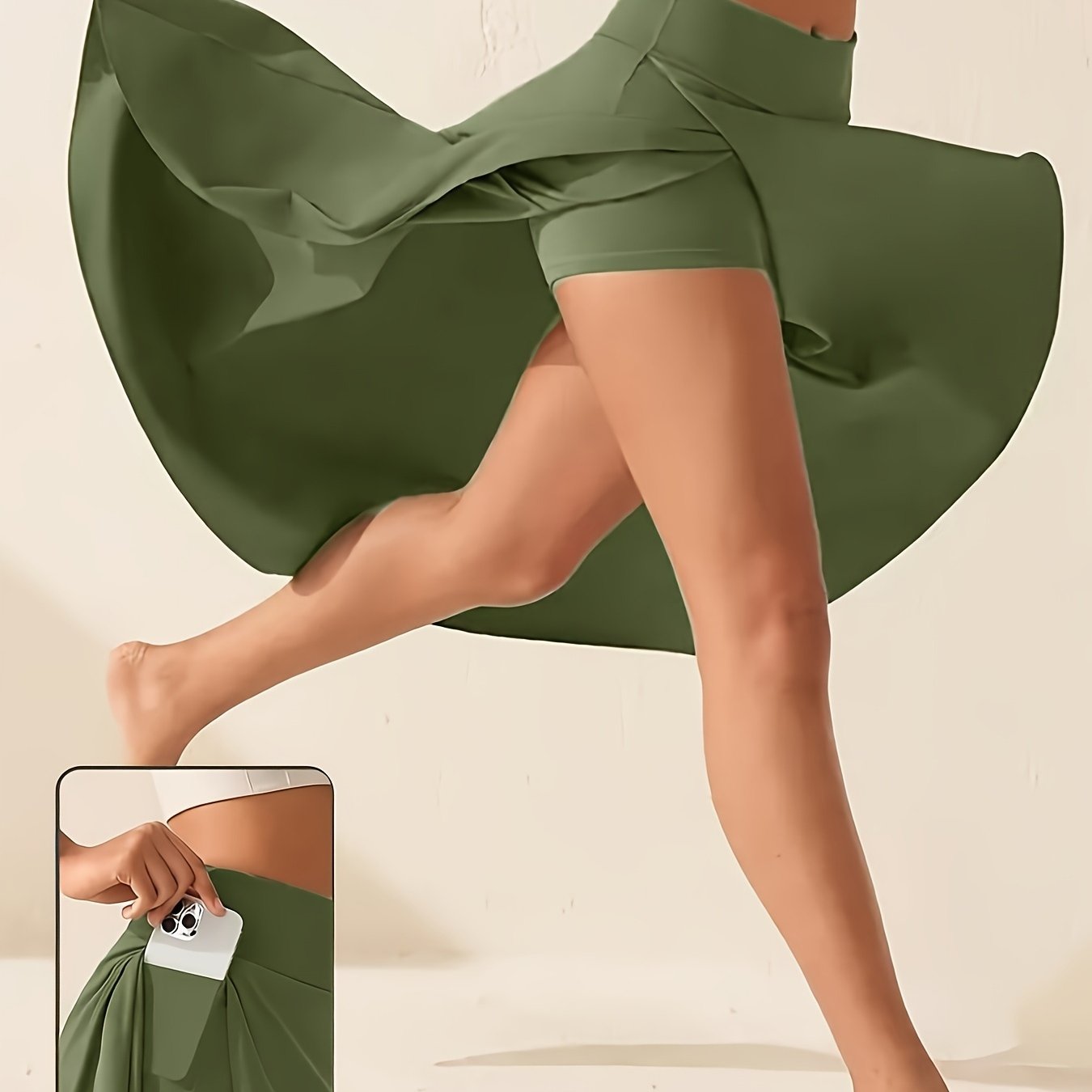 TEMU Summer Fashion Women's Irregular Skirt Draped Skirt Casual Commuter Trousers Skirt