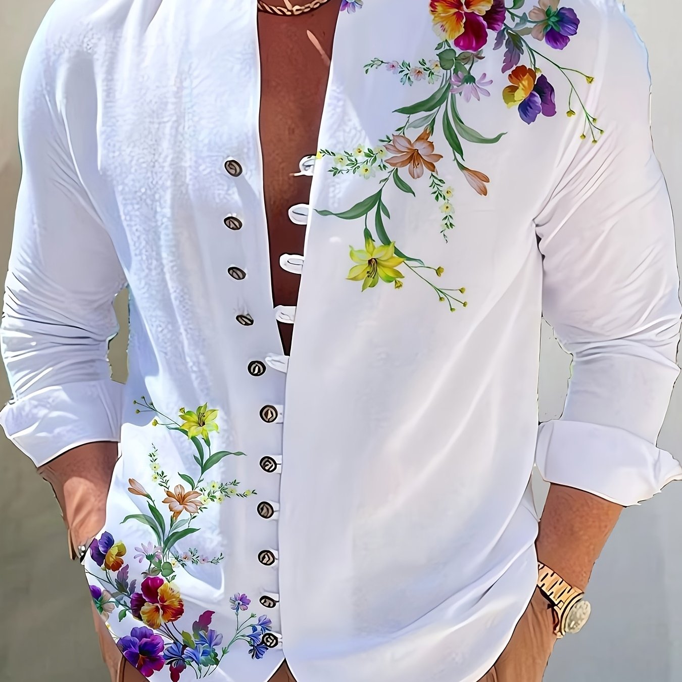 Men's Fashion Printed Suit, Casual Pattern For Parties And Daily Wear At Home In