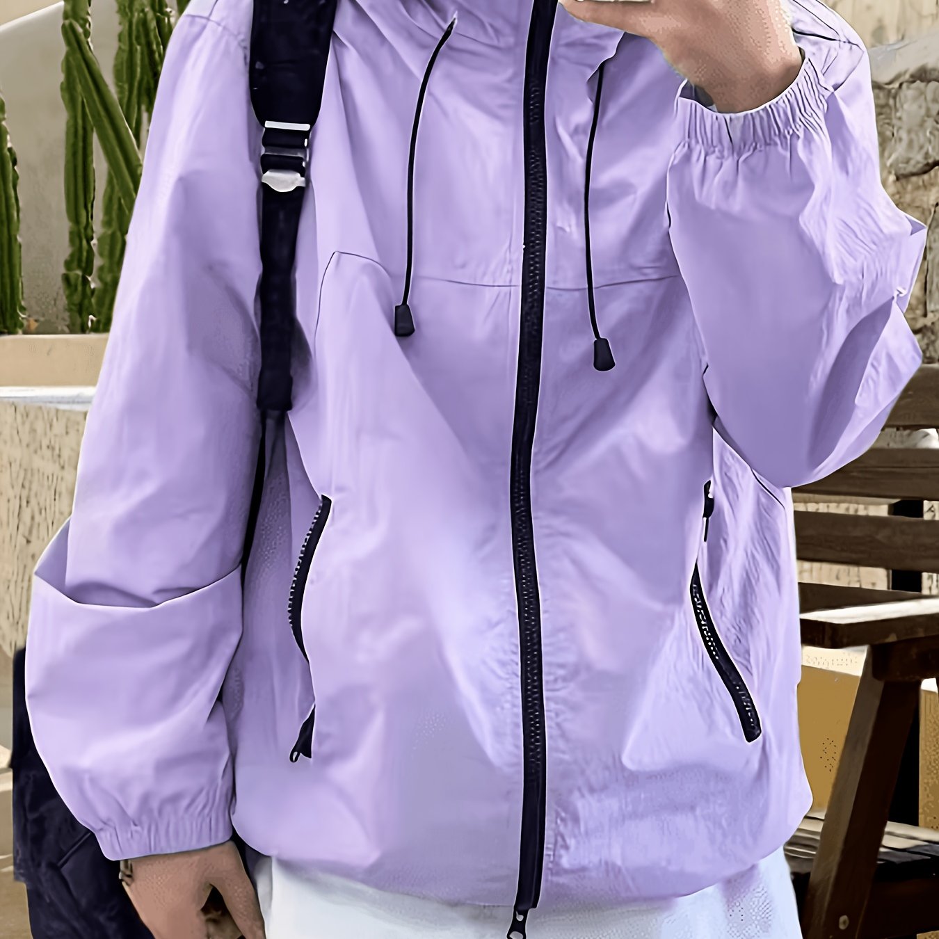 TEMU Plus Size Autumn New Casual Zipper Hooded Jacket Coat