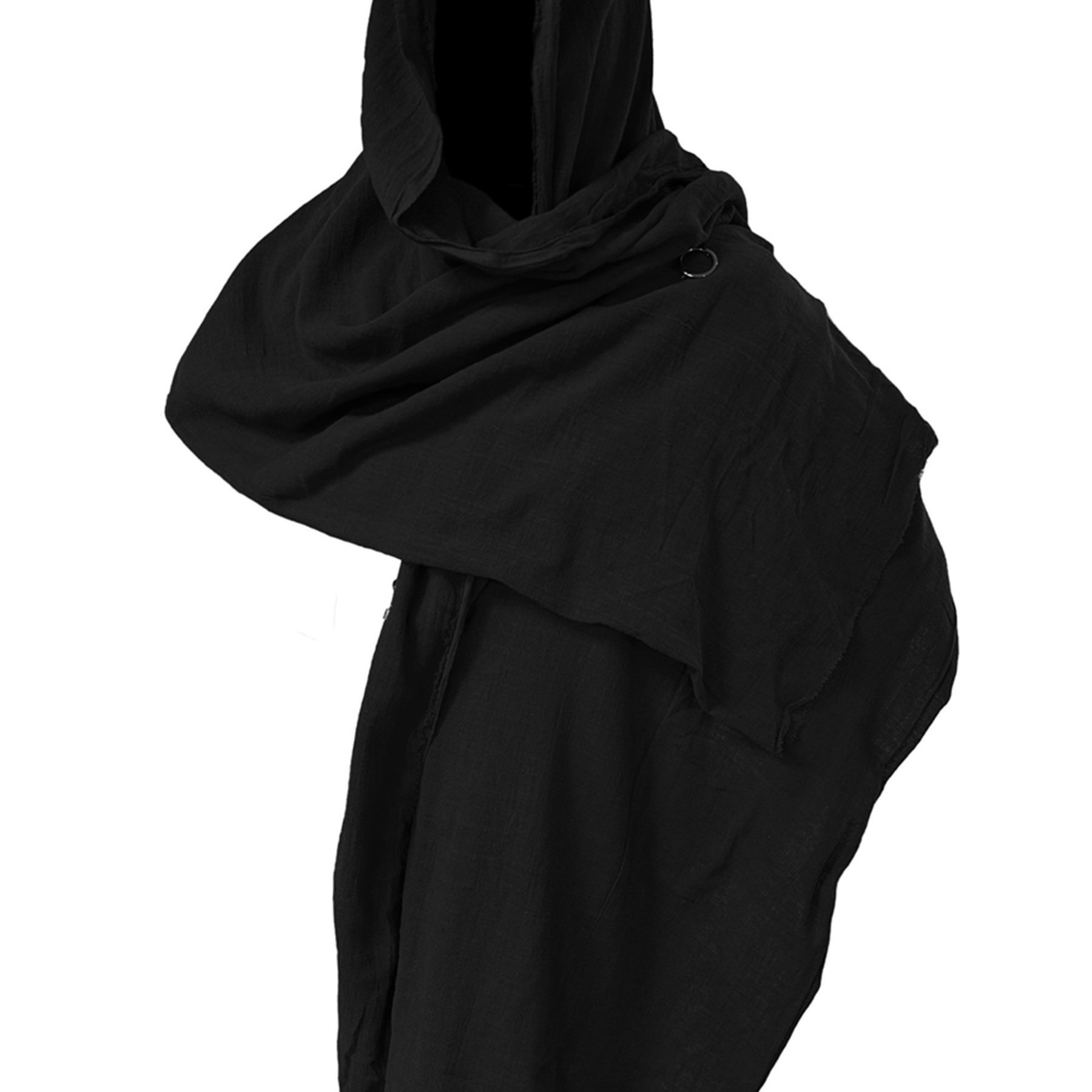 TEMU Renaissance Medieval Costume Men Shawl Scarf Shaman Cowl Cloak Cape Halloween Costumes For Men