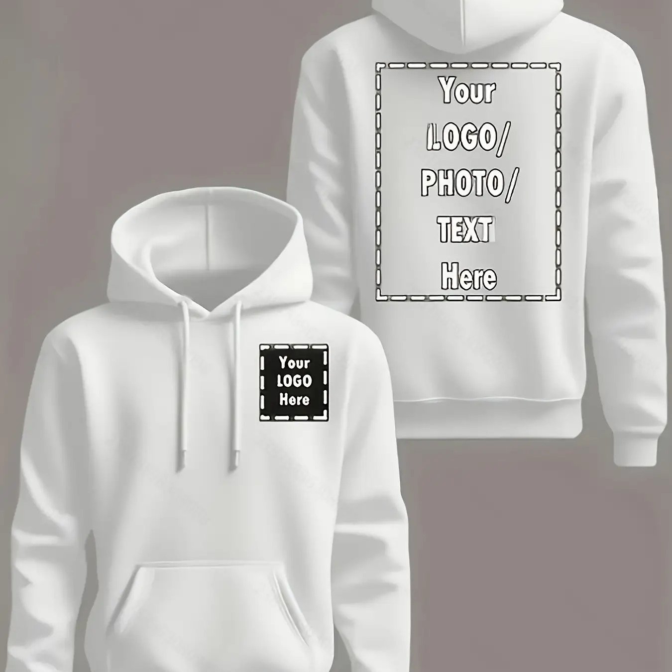 TEMU Customized Men's Hoodie Hoodie Plus Size-with Couple, Family Photo Print-, Hooded, Perfect Gift, Perfect For Diy Photo Shoots And Parties,