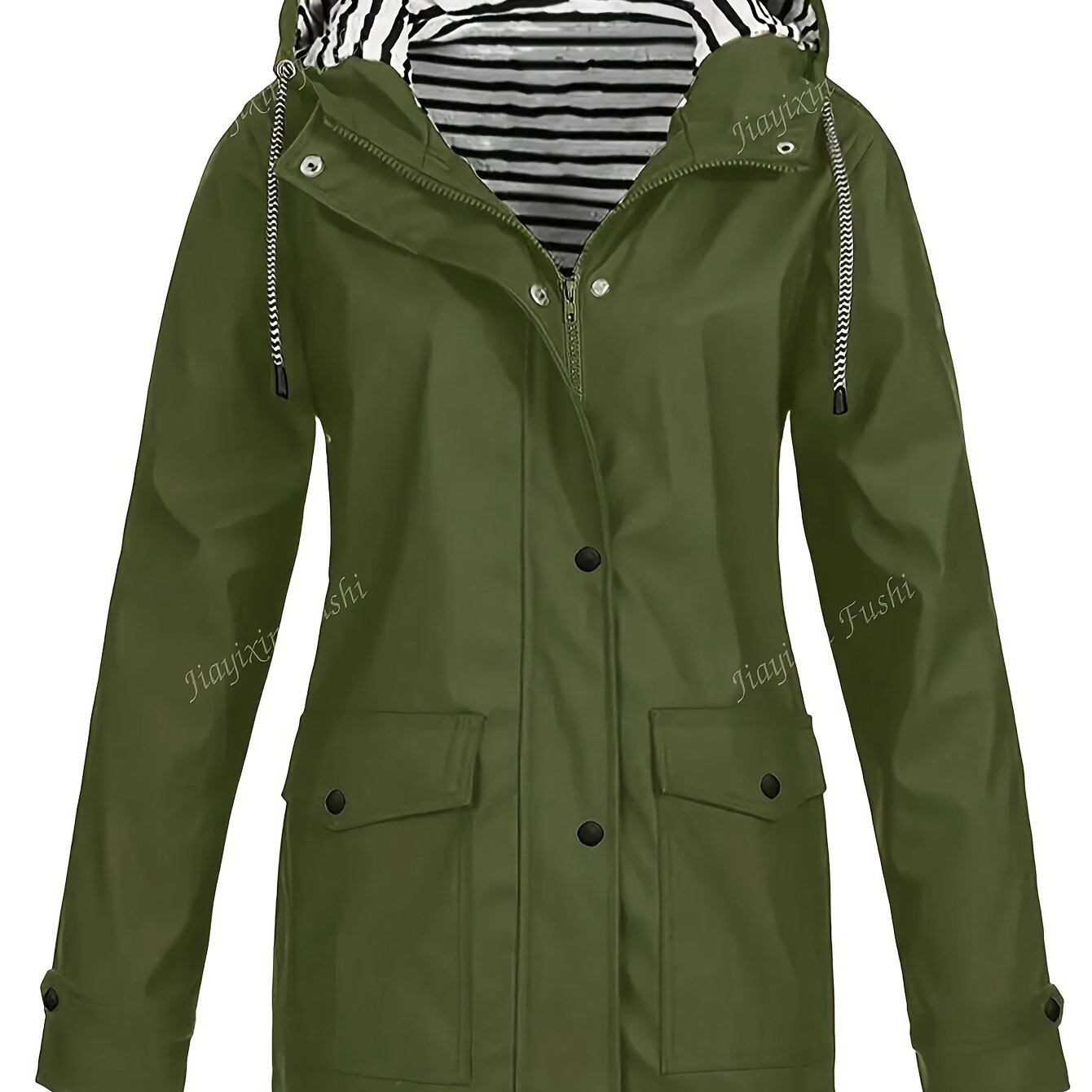 TEMU Women's Hooded Autumn/winter Windbreaker