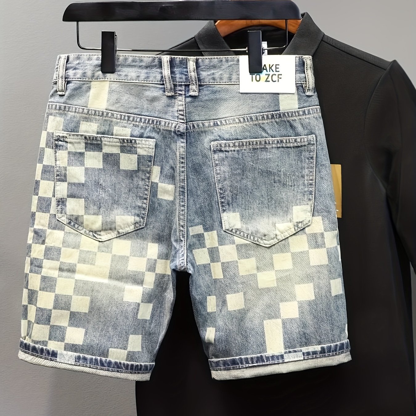 TEMU 2026new Edition Summer 's Denim Shorts Cool Design Loose Straight Versatile Five-point Shorts Daily Casual Wear