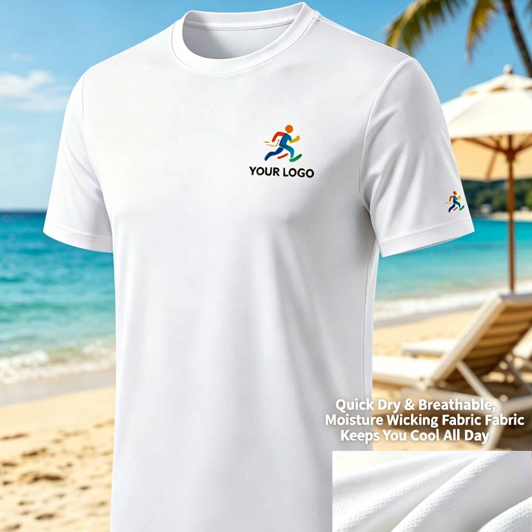 TEMU Men's Custom T-shirt, Customizable 3 Areas, Personalized Photo/text/logo Printing, Quick-dry T-shirt, Summer Sports Tank Top, Order Association
