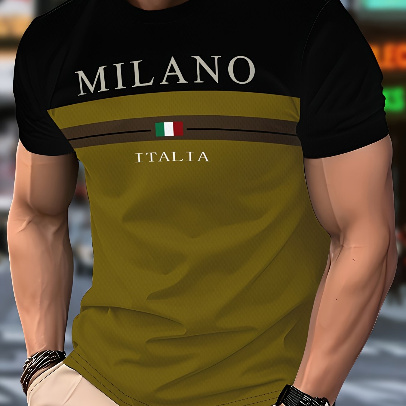 TEMU 2025 Casual Men's Short-sleeve T-shirt