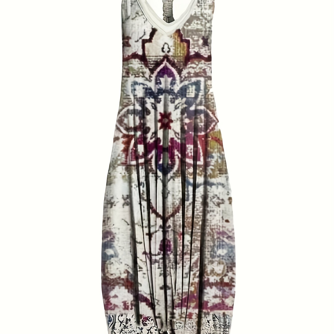 Plus Size, Plus-size Printed Jumpsuit (bust Measurement)