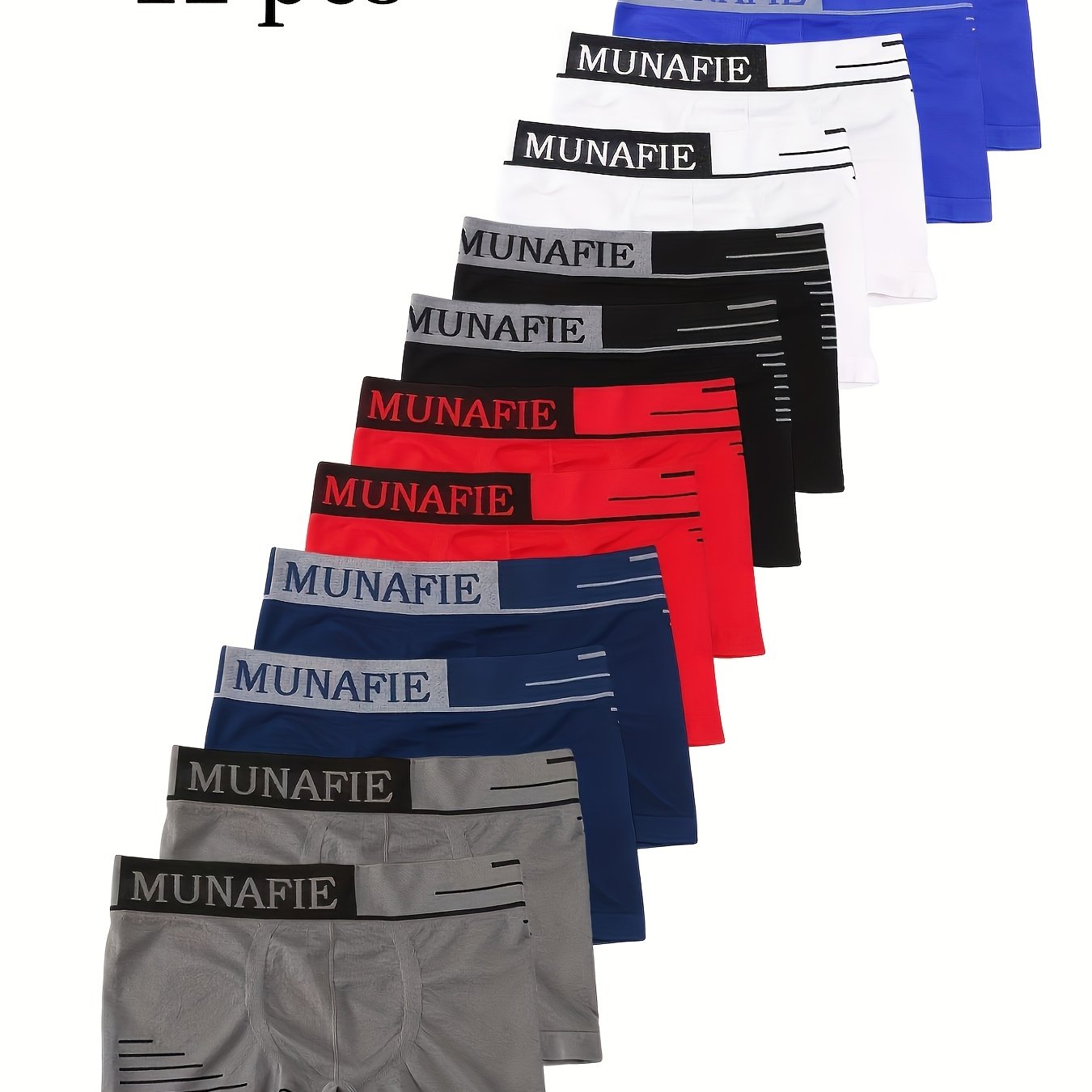 E-shop 12er Set Nahtlose, ultradünne, hochelastische, bequeme, atmungsaktive, schnelltrocknende Herren Slips (Empfohlen für die Größen S-L)