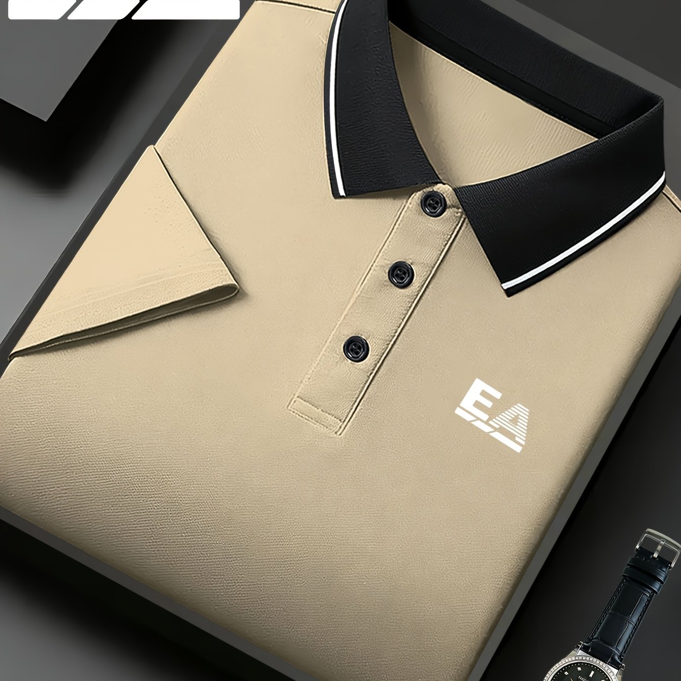 TEMU Ss869 , Super Texture, Quick Dry, Men's Shirt, Short Sleeve, Trendy Print Design, Ideal For Valentine's Day Gift, High V, Authentic Guaranteed