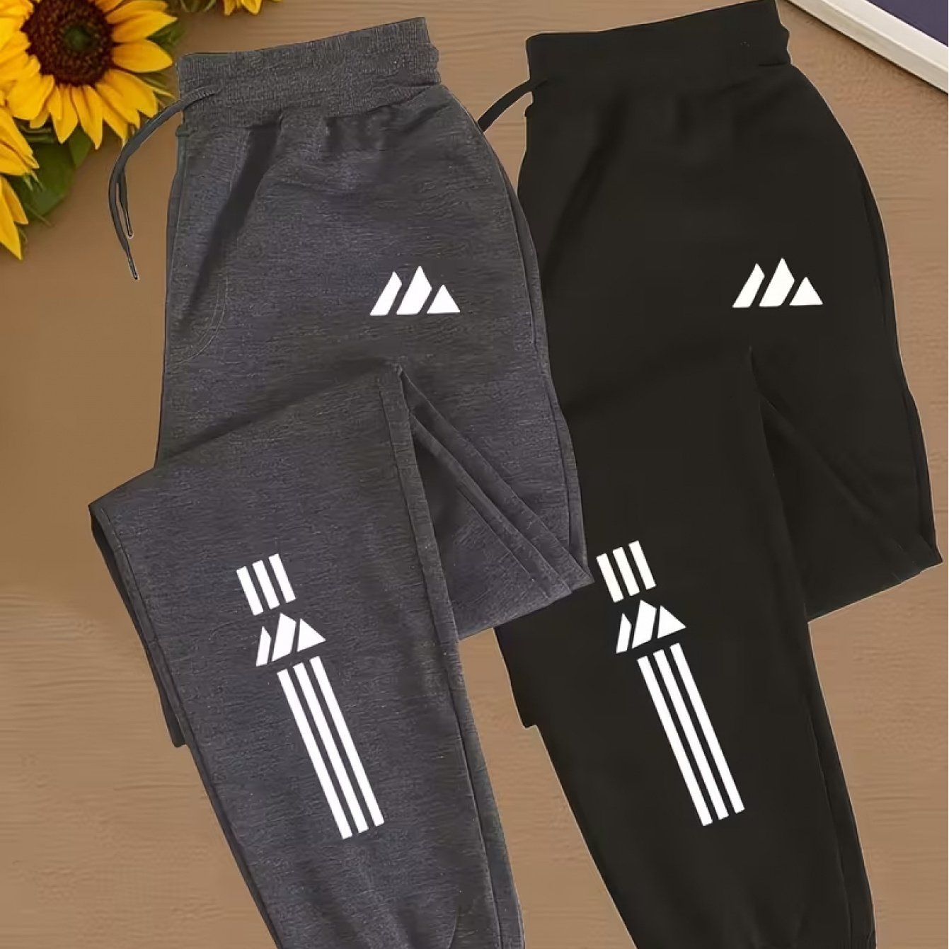 Men's Athletic Joggers Sweatpants With Ankles & Elastic Waistband - Loose Fit Polyester Knit Pants Suitable For Gym, Casual Wear, - Use, Machine Washable Gym Pants For, Travel, Everyday