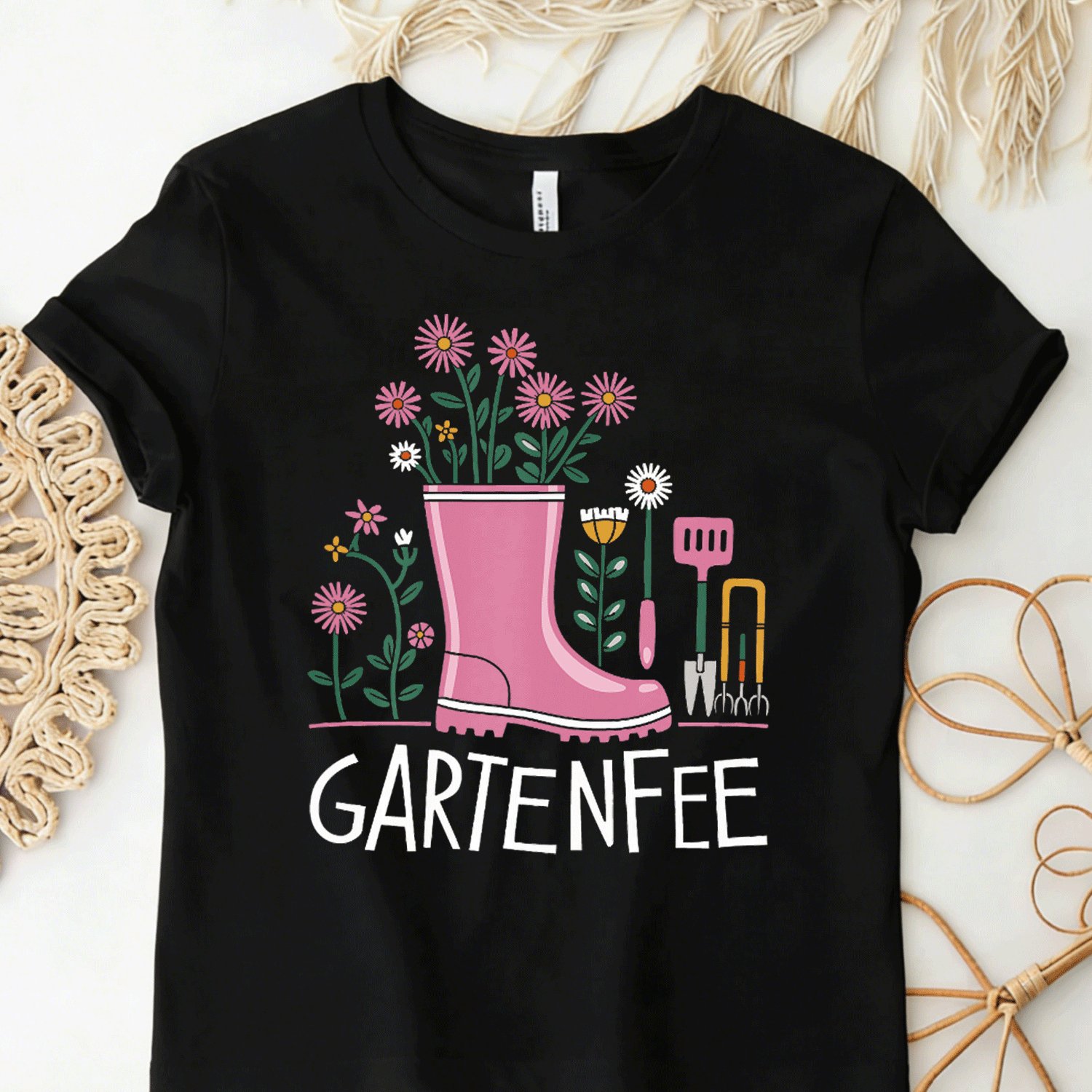 Gardener Saying Garden Women's Funny Garden Fairy T-shirt Black For Men Women Unisex Funny T-shirt