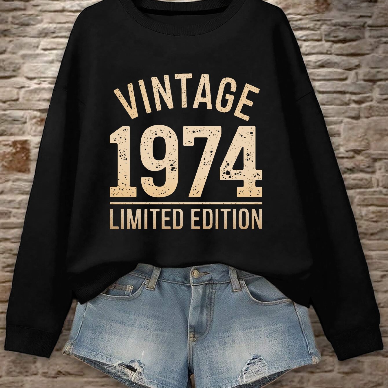 TEMU Vintage 1974 Edition Women's Plus Size Sweatshirt