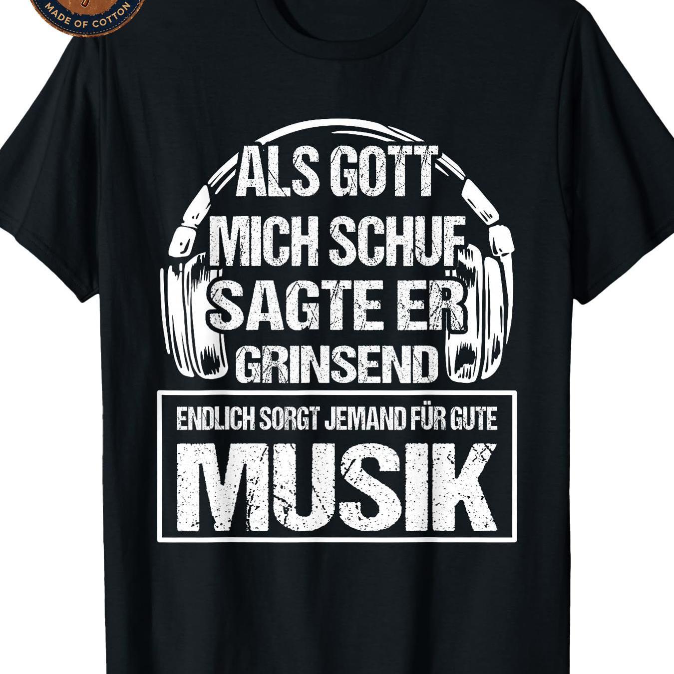 Image of Men's T-shirt Dj German Text As God Me Graphic Print T-shirt Unisex Casual Breathable Soft Streetwear Summer Everyday Wear Outdoor Family Neck Concert Printed Attire Daily
