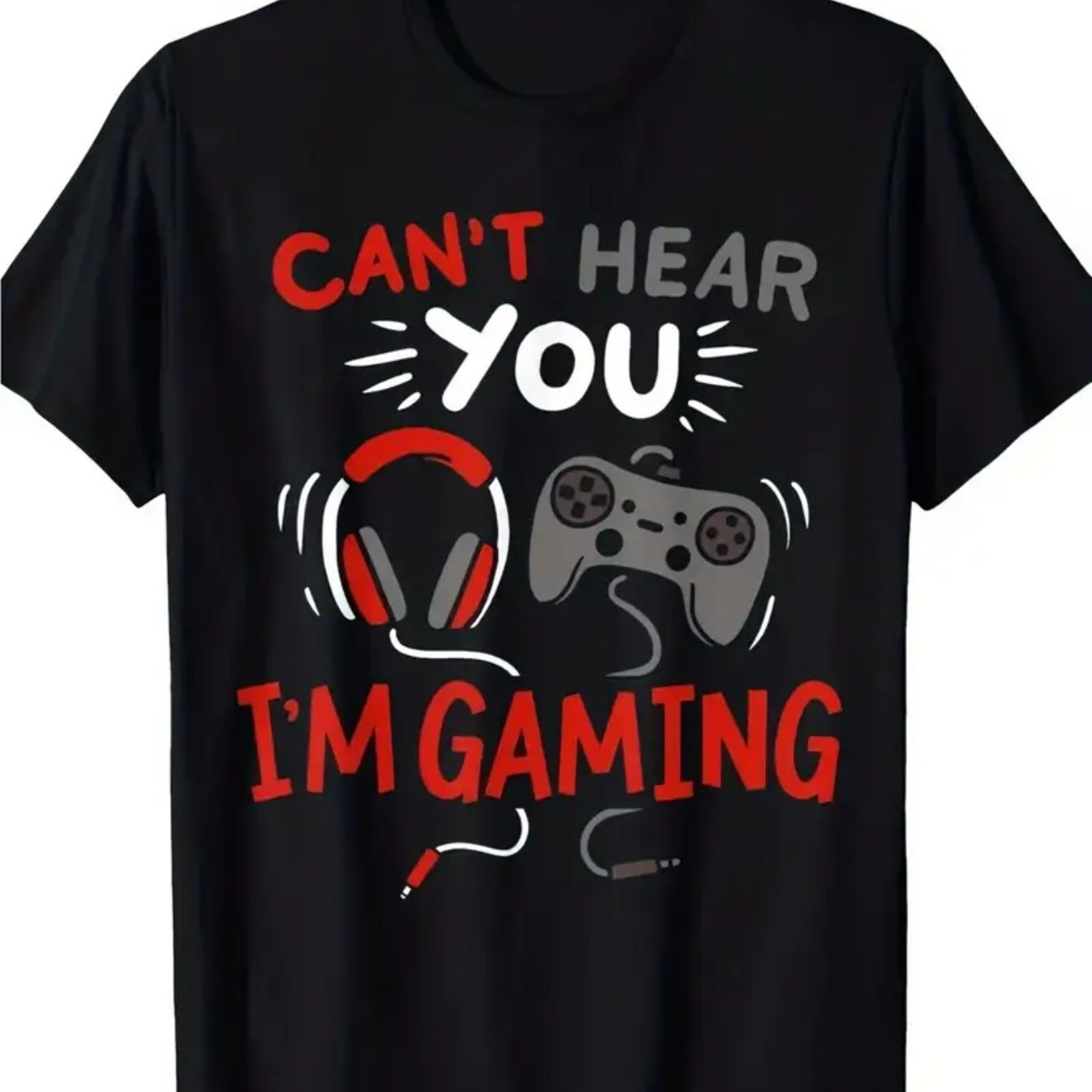 T-shirt For Men's Gaming Design, Featuring Short Sleeves. A Humorous Gift Option For Families, Suitable For Men And Women. Regular Fit With Comfortable Stretch Fabric, Perfect For