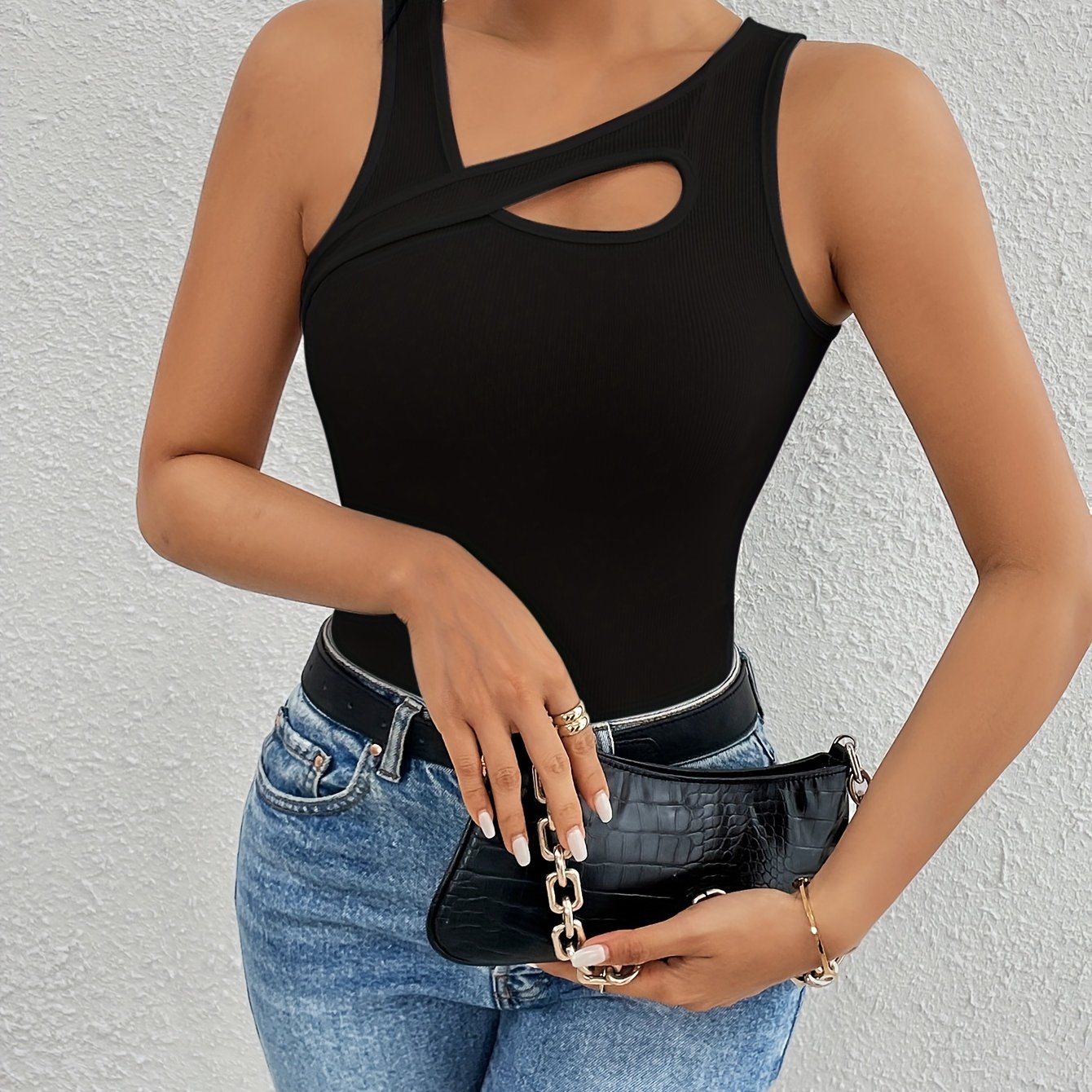 European And Women's Hollow-out Sleeveless Tank Top