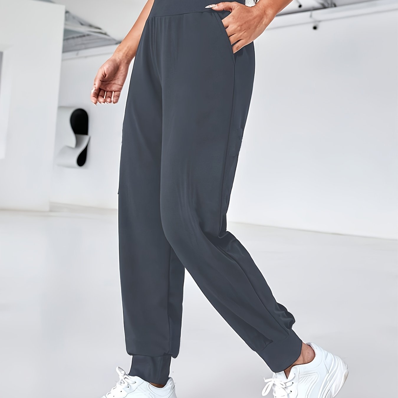 TEMU Pantalon de yoga fitness, leggings à la cheville, pantalon de sport taille haute gainant, vêtements de sport pour femmes