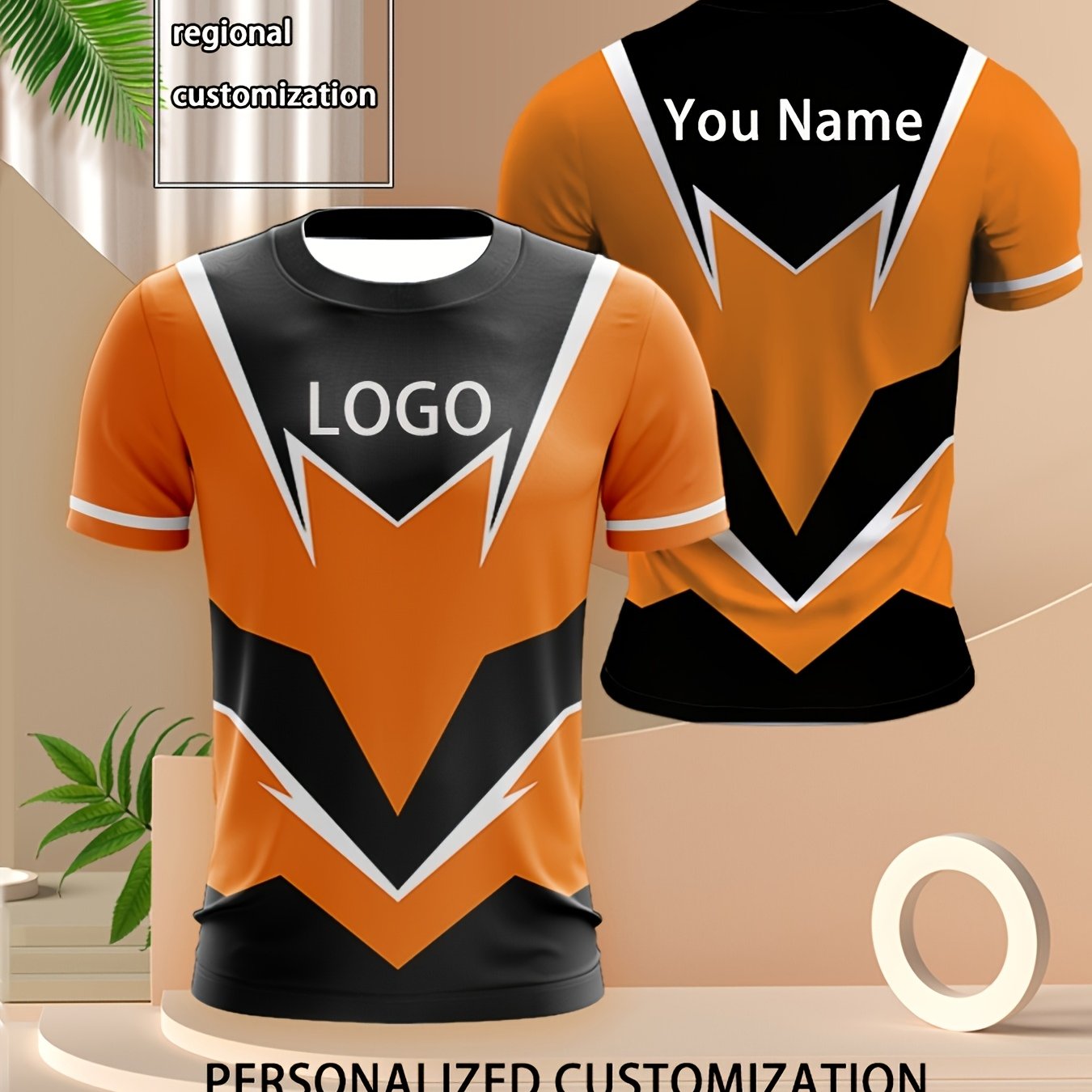 TEMU Maglietta personalizzata con angolare a blocchi di , personalizzazione completa con , numero e motivo esclusivi, top a maniche corte elegante