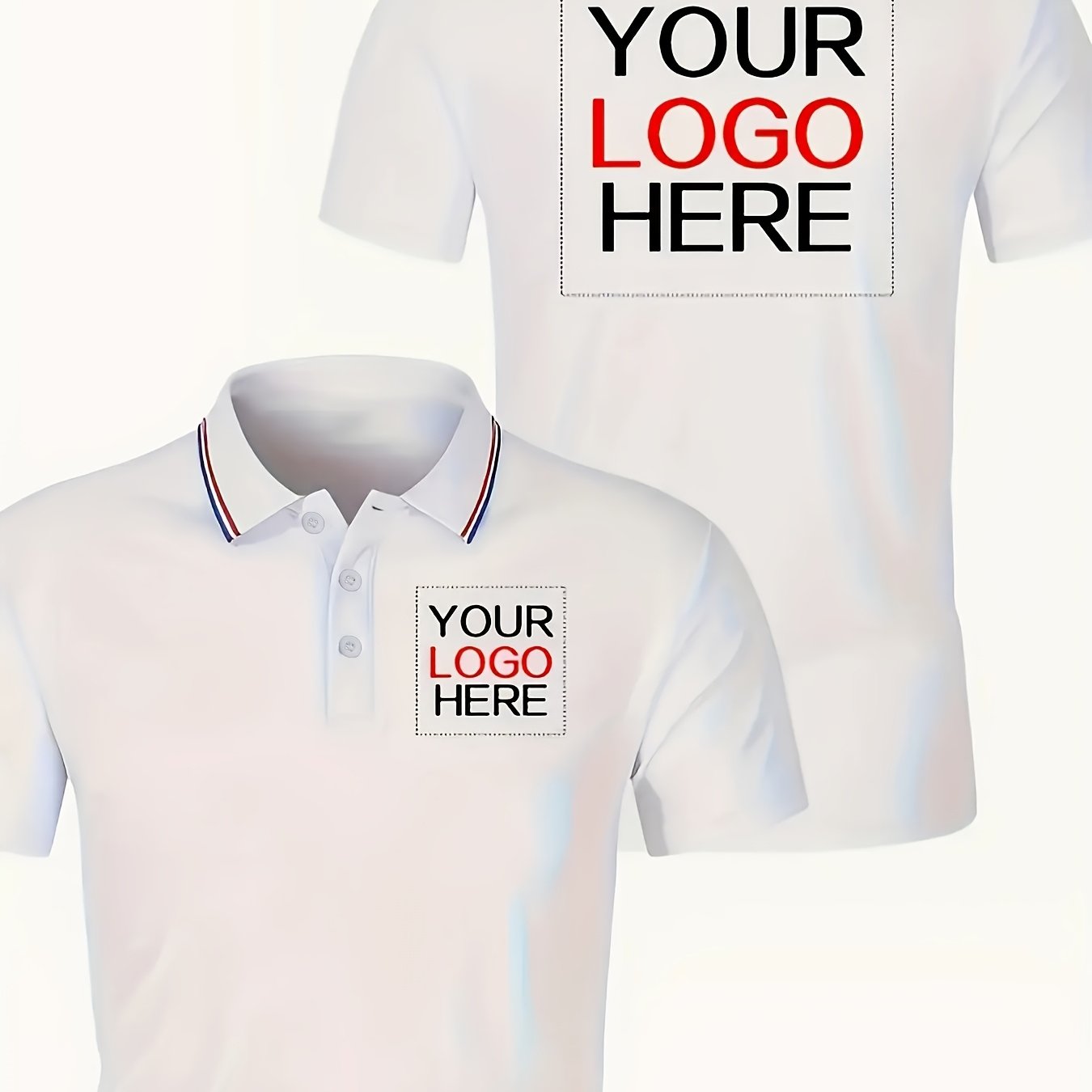 TEMU Camiseta POLO individual personalizada, diseño personalizado, ideal para ocasiones de negocios y casuales en Halloween, camiseta polo