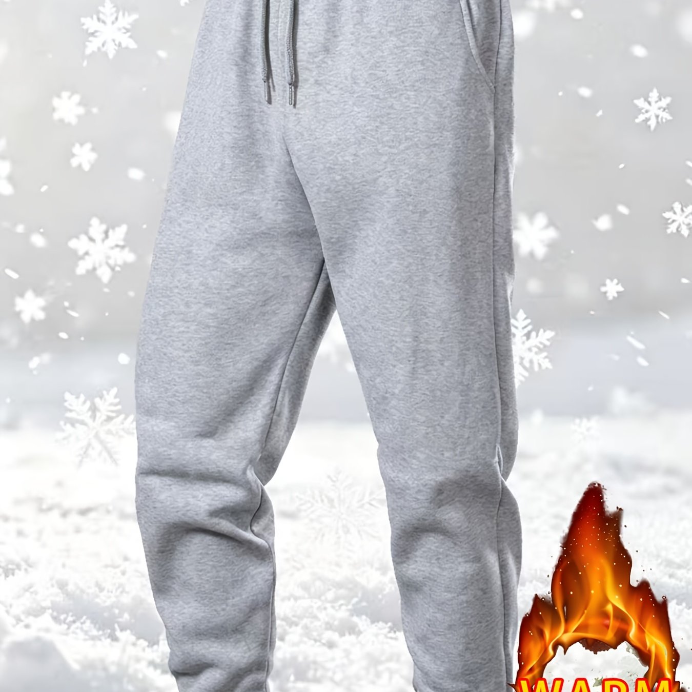 TEMU Trousers For Men High Quality | Men's And Women's Thick Long Pants With Pockets And Drawstring Waist - Winter Warm Sweatpants For Gym, Running,