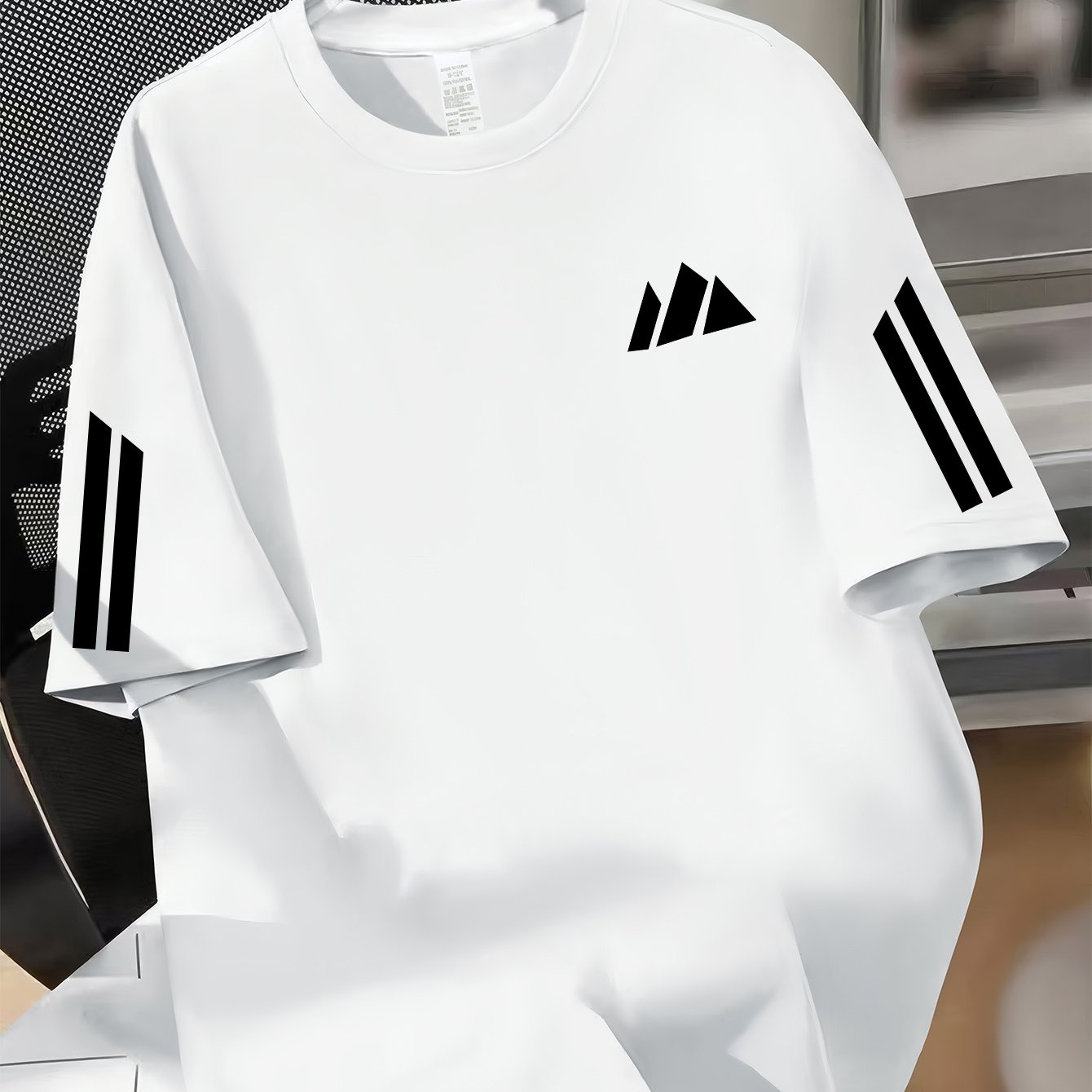 TEMU Camiseta de Talla Grande para Hombre, Estampado Individual con Diseño , Fresca y Transpirable, Versátil, , Uso Interior y Exterior, Ocio Casual,