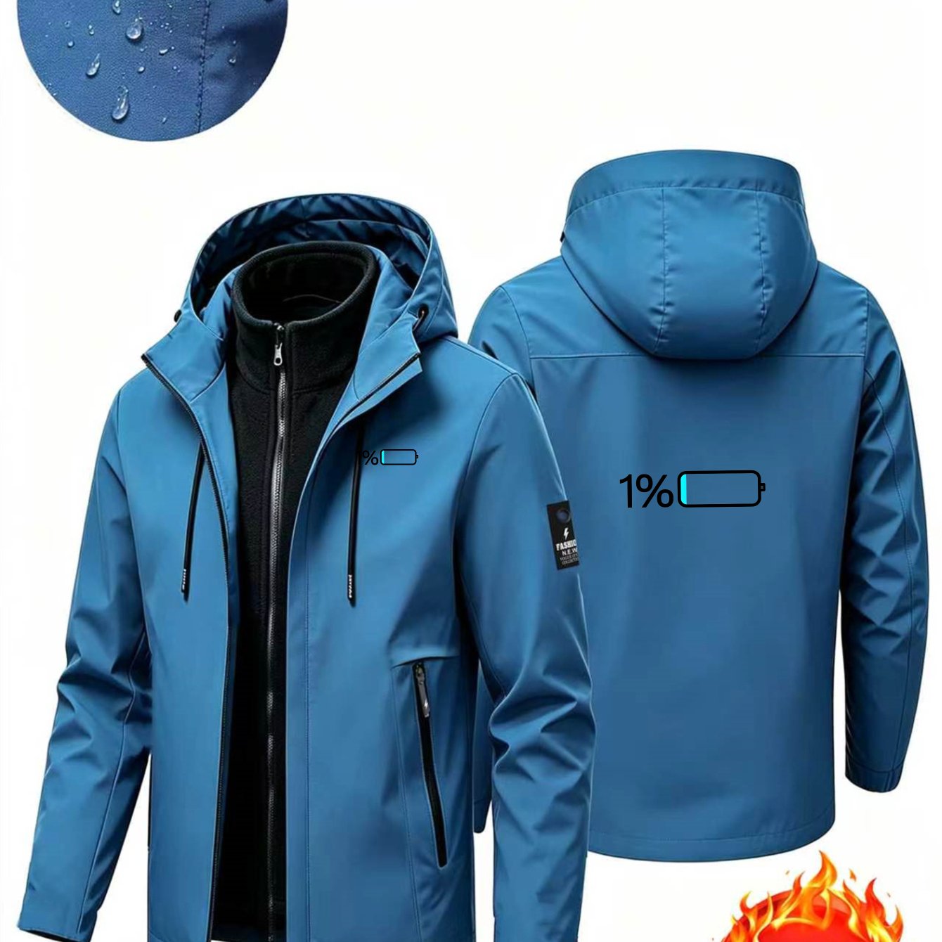 Men's 3-in-1 High Quality Windproof Jacket with Removable Liner