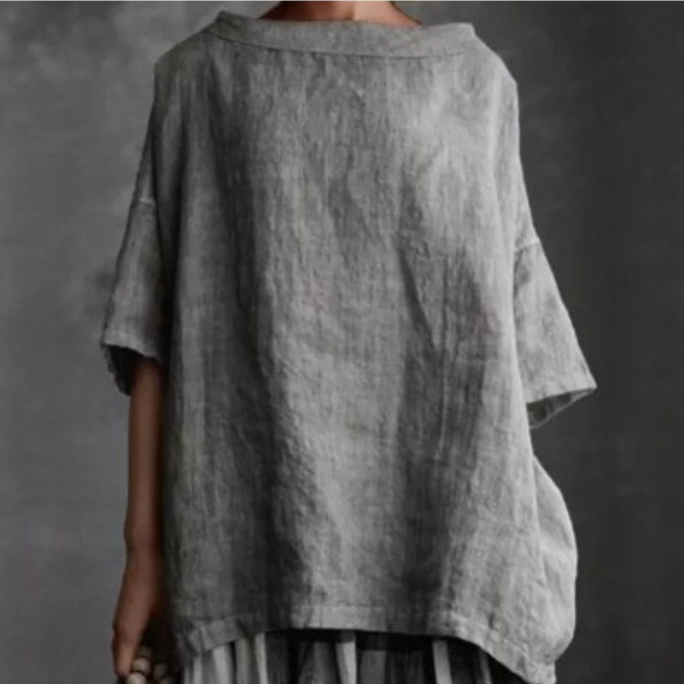 Plus Size, 2026 New Summer Women Crew Neck Solid Color Loose T Shirt Blouse Top (please Refer To Size Chart)